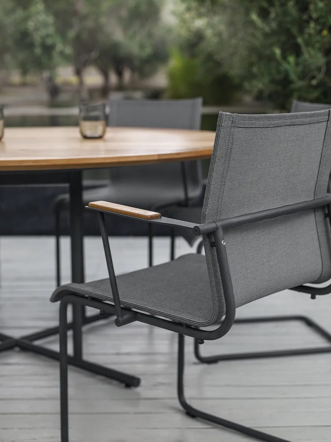Sway Teak Stacking Armchair