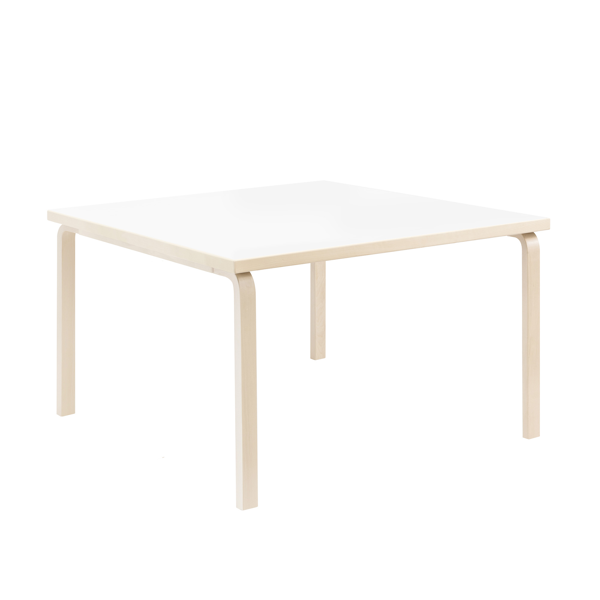 Artek - Aalto bord kvadratiskt 84 vit laminat - Matbord - Alvar Aalto - Vit - Trä