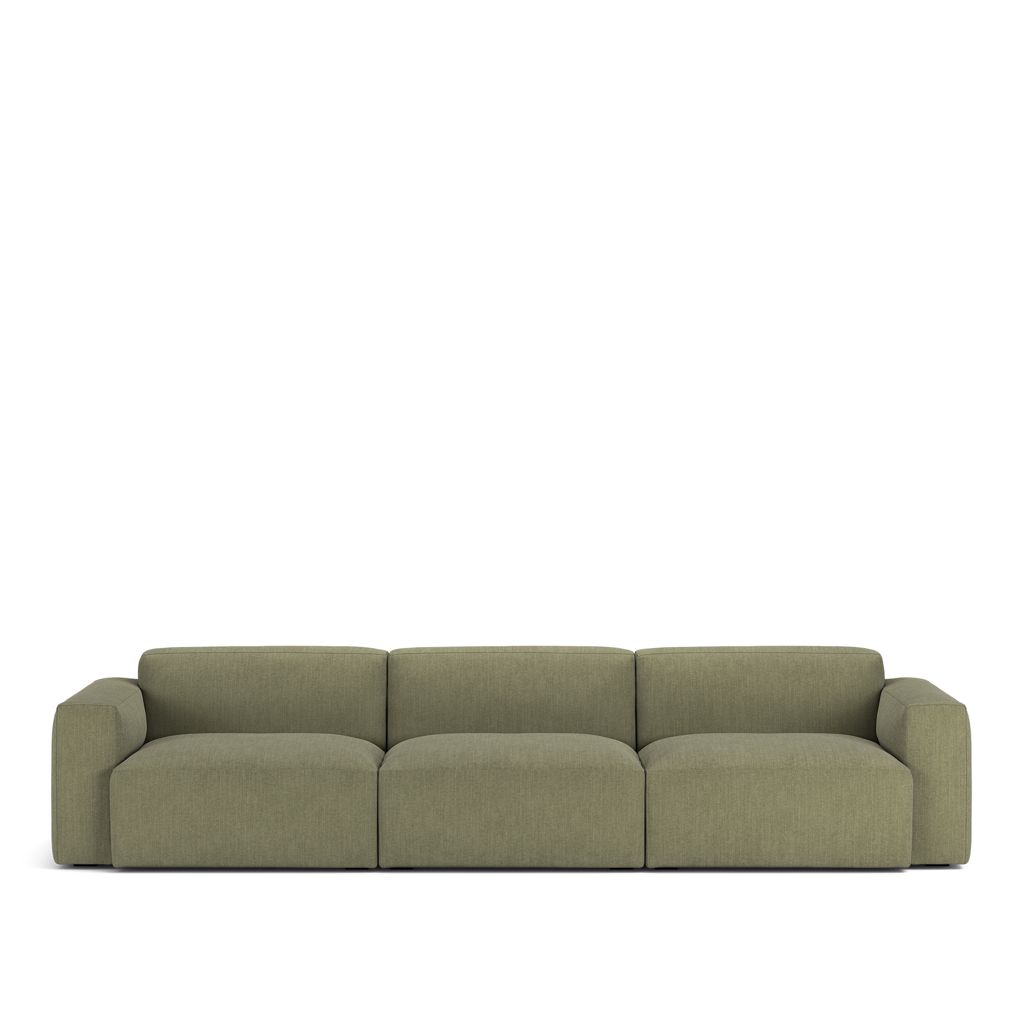 no ga - brick 3-seater shadow green fixed upholstery - soffor