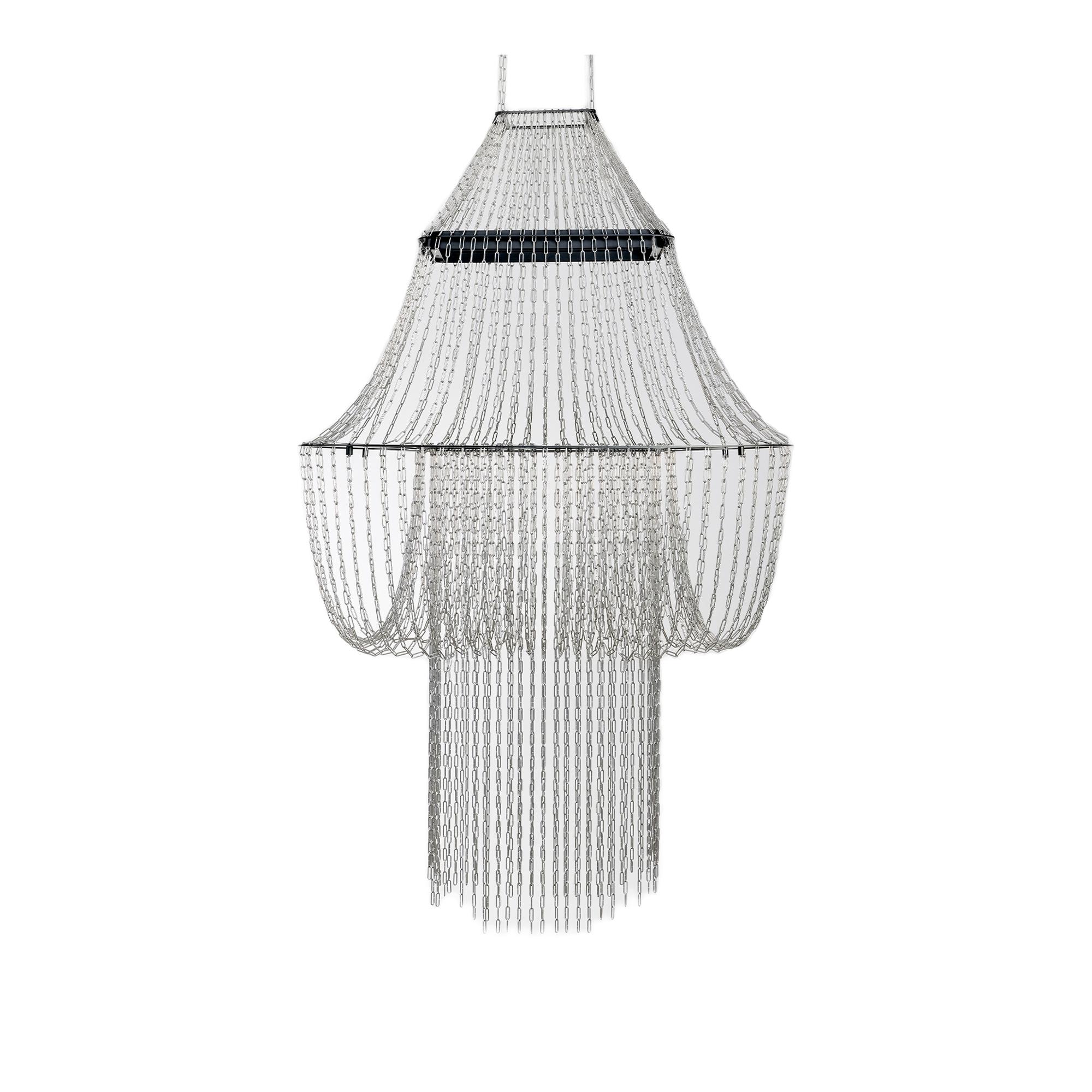 DCWéditions - Lampe C Pendant lamp – Black & Silver - Pendellampor - Thierry Dreyfus - Silver,Svart | Belysning - Taklampor - Pendellampor | Möbelexperten