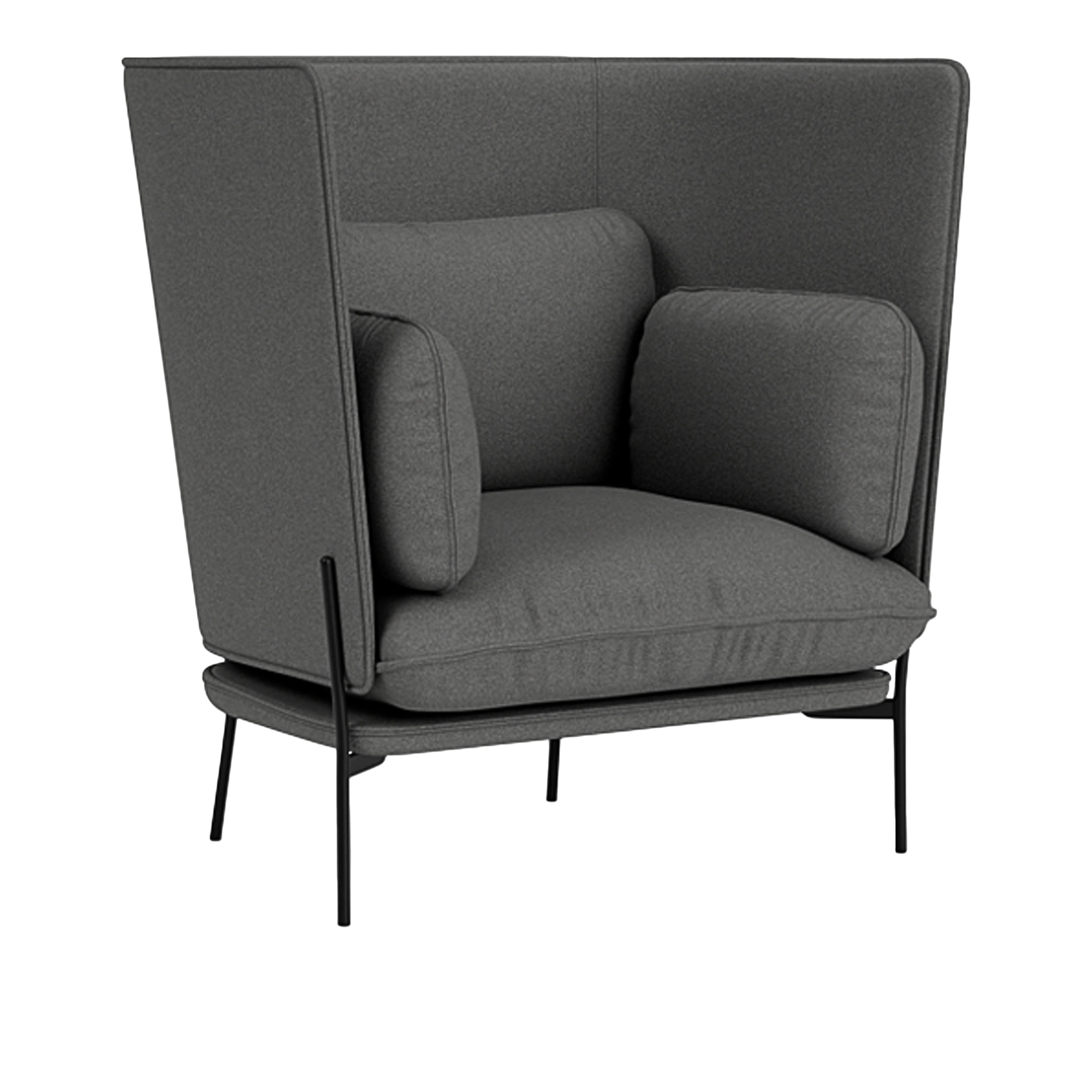 &Tradition - Cloud LN5 - Warm Black - Fabric cat.2 - Divina Melange 3 170 - Fåtöljer - Luca Nichetto - MDF/Metall