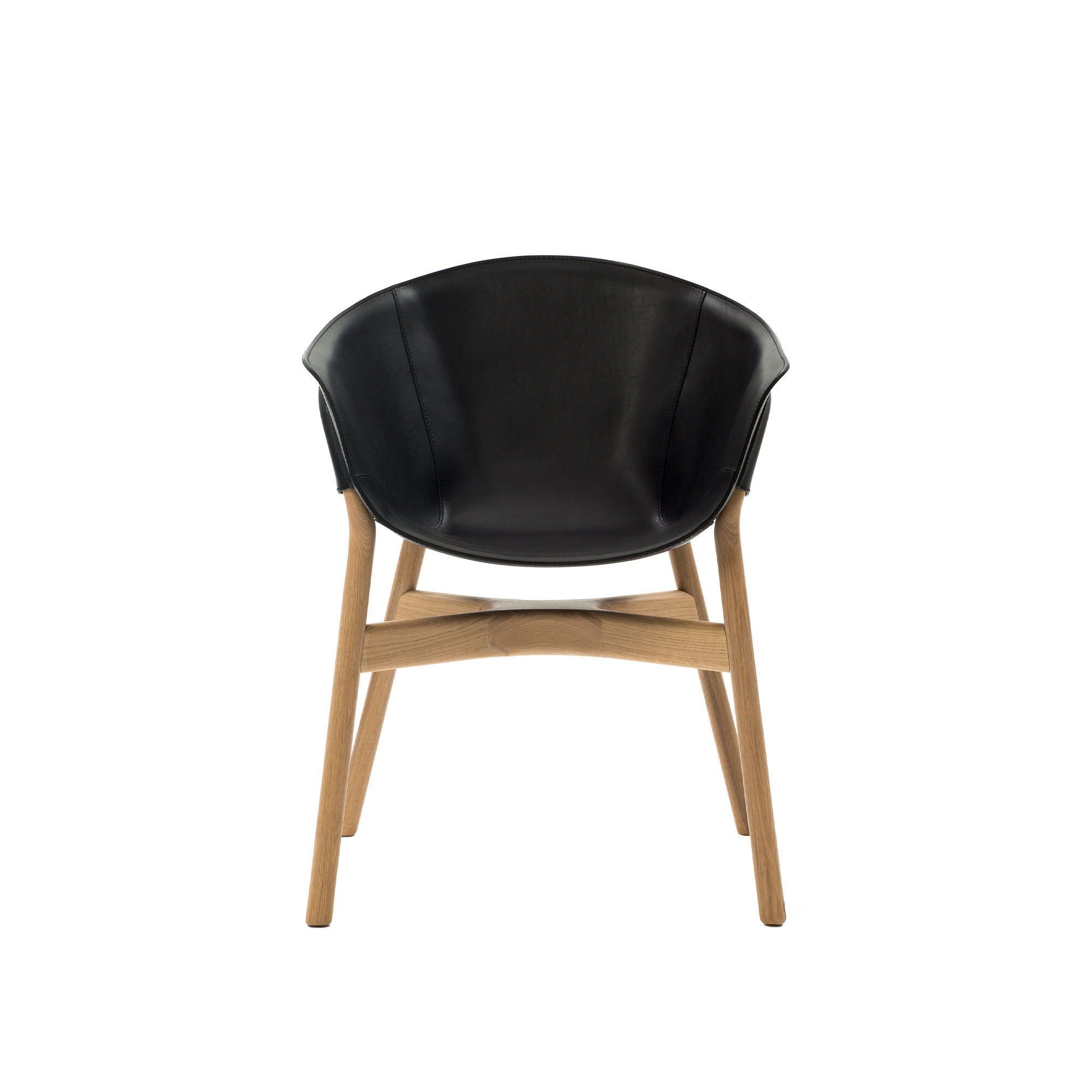 HEM - Pocket Armchair - Black/Natural - Matstolar - Rudolph Schelling Webermann - Svart - Läder/Trä