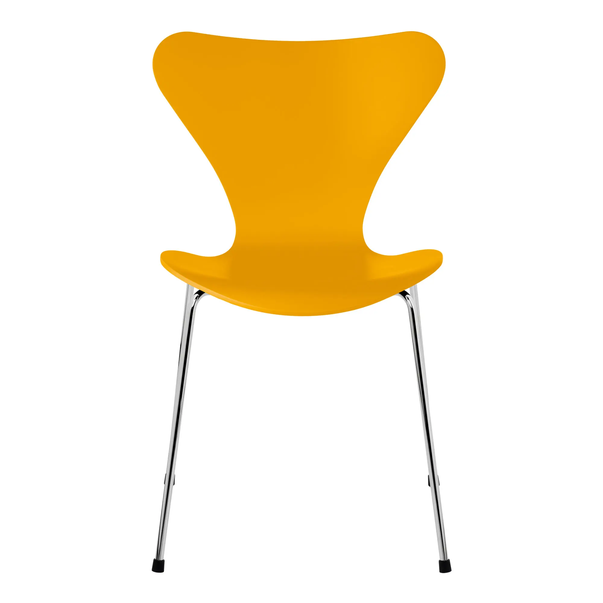 Series 7 stol 3107 bøkfiner stålunderstell krom