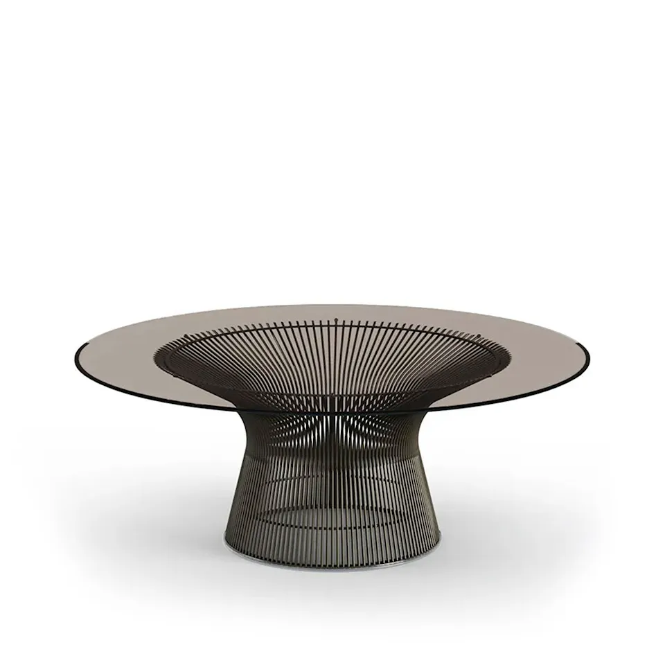 Platner soffbord Ø 92 cm Brons Metallic