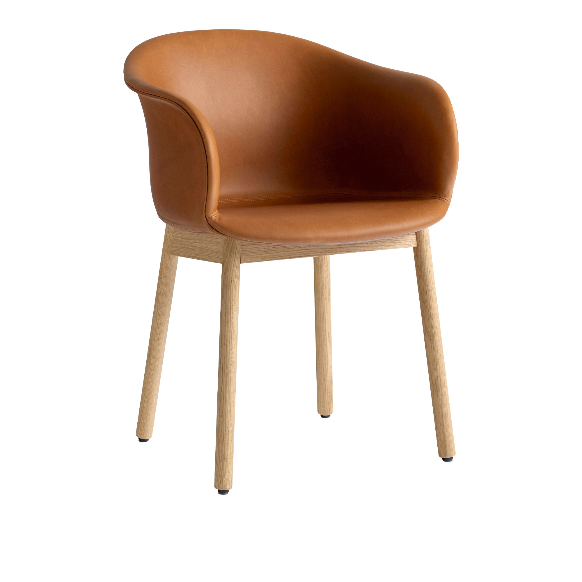 &Tradition - Elefy JH31 - Silk Cognac - Oak Base - Matstolar - Jaime Hayón - Brun - Läder/Trä/Plast