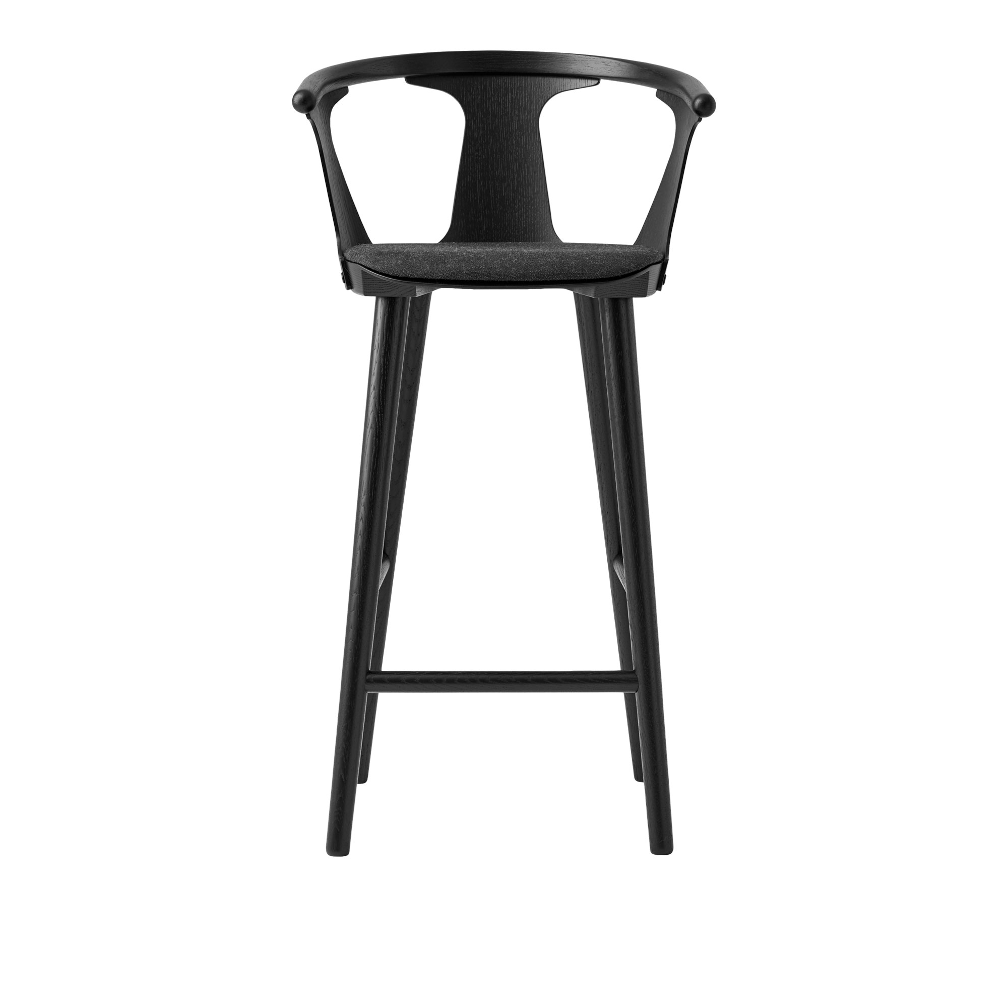 &Tradition - In Between SK10 - Black Lacquered Oak - Fabric cat.2 - Divina Melange 3 120 - Barstolar & barpallar - Sami Kallio - Trä