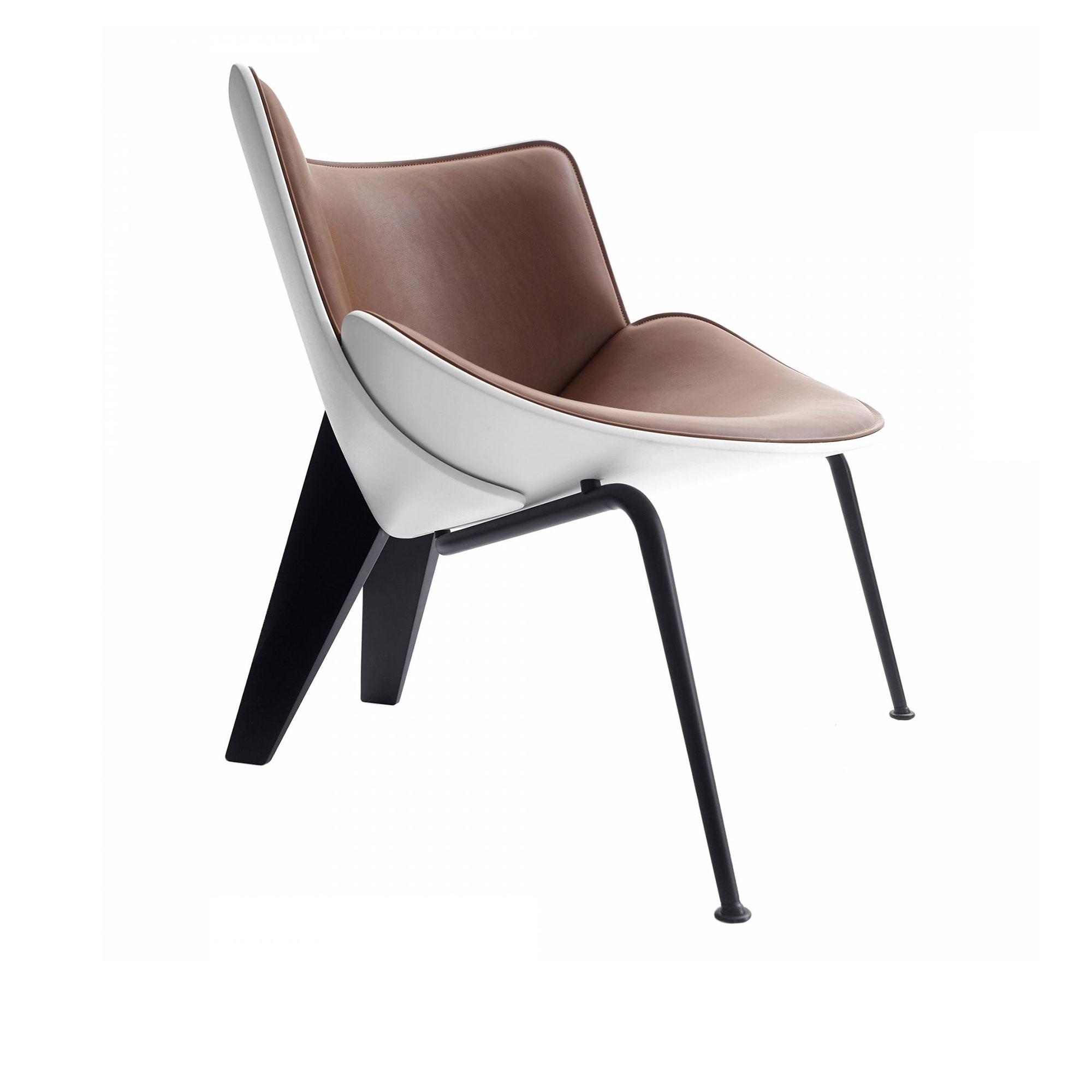 B&B Italia - Do-Maru, Läder: Kat. Koto - Koto - 1119302 - Fåtöljer - Nipa Doshi,Jonathan Levein - Brun - Metall/Textilmaterial/Skum/Plast