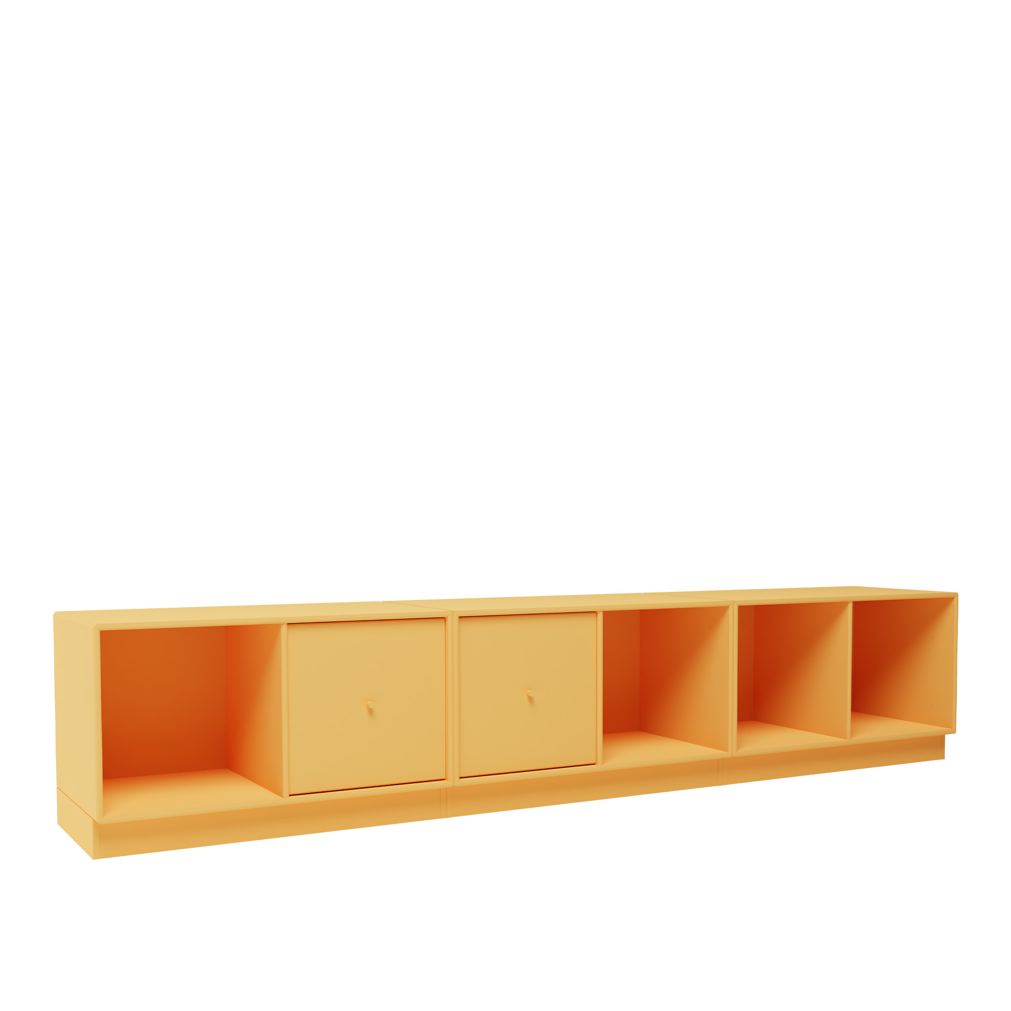 montana - rest iii bench 166-acacia 07 plinth 7 cm - skåp och vitrinskåp - peter j. lassen - gul - trä