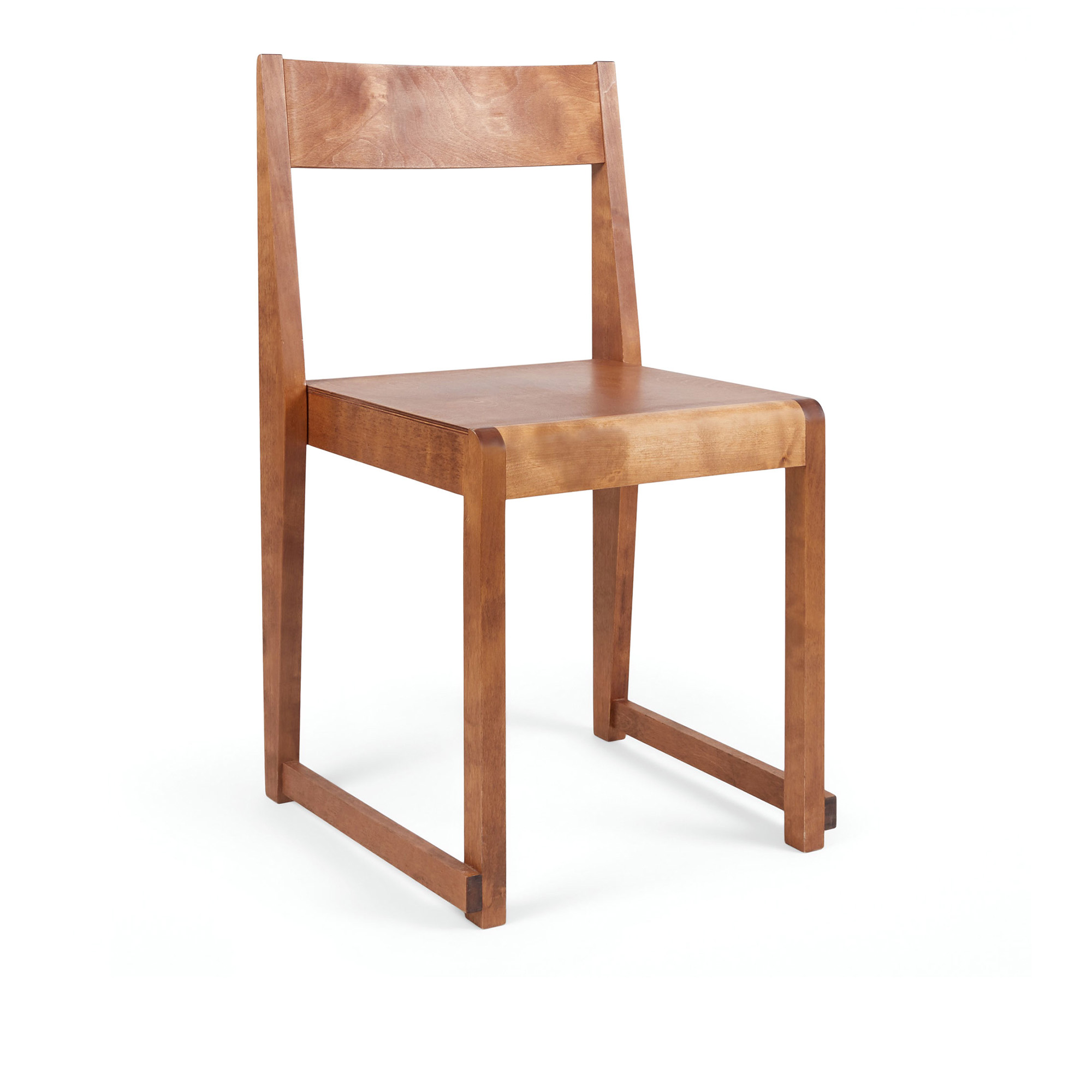 frama - chair 01 warm brown - matstolar - trä