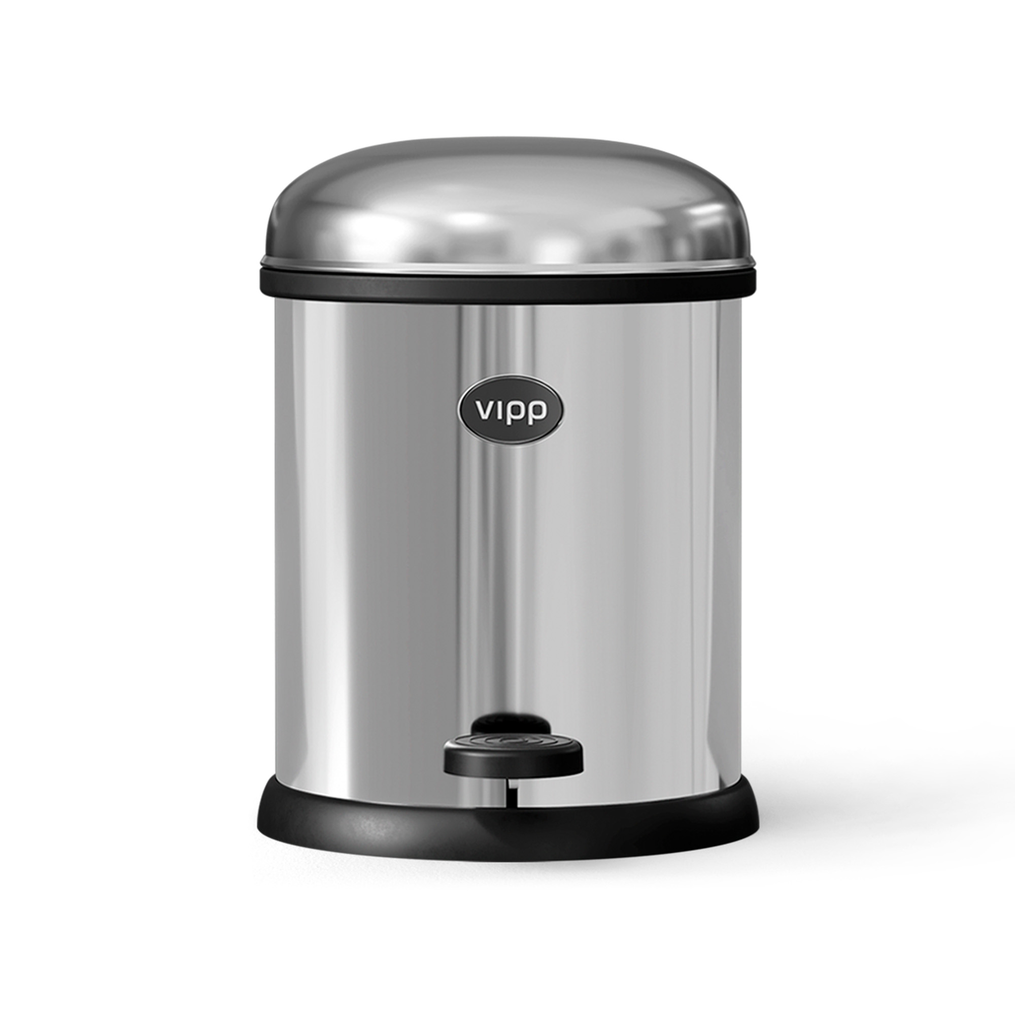 Vipp - Vipp12 Bin, Stainless Steel - Pedalhinkar - Holger Nielsen - Silver | Inredning - Badrumsinredning - Pedalhinkar | Möbelexperten
