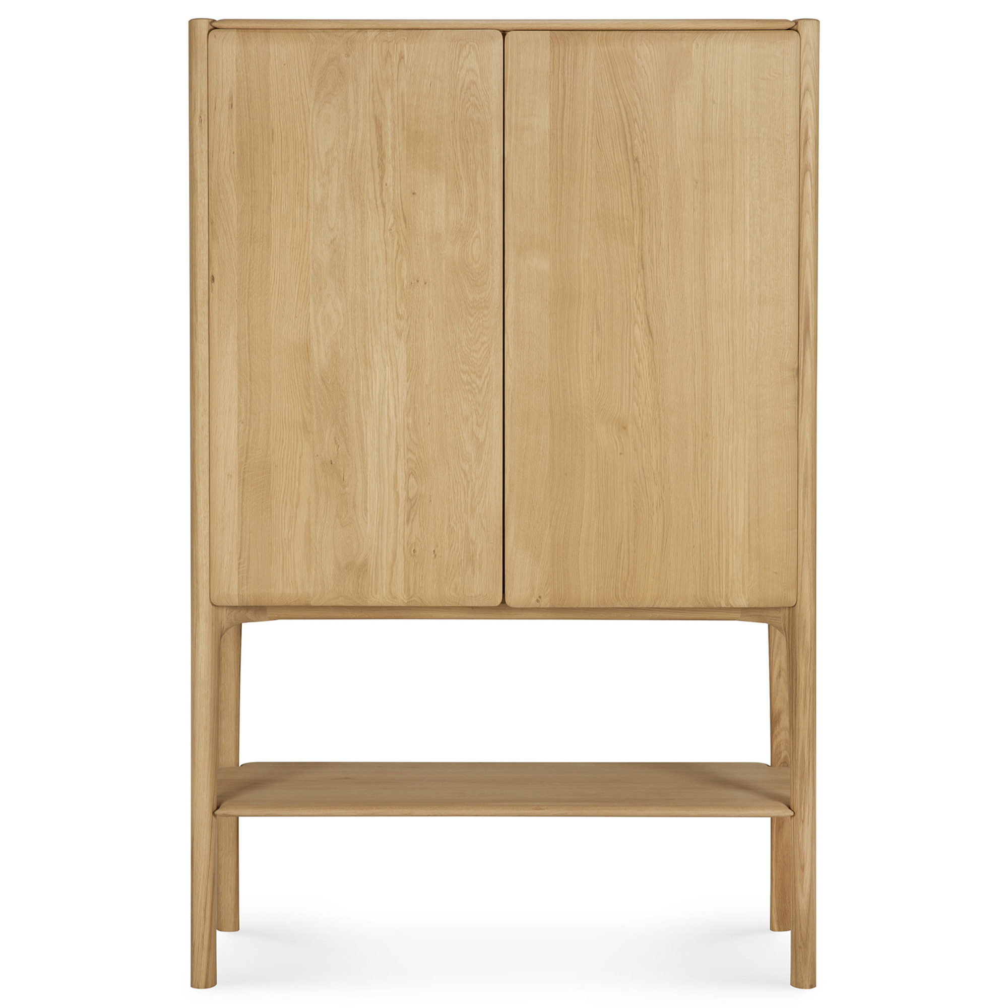 Ethnicraft - PI Cupboard - Oak - 2 Doors 45 x 110 cm - Skåp och vitrinskåp - Alain Van Havre - Träfärgad - Trä | Möbler - Förvaring Och Hyllor - Skåp Och Vitrinskåp | Möbelexperten