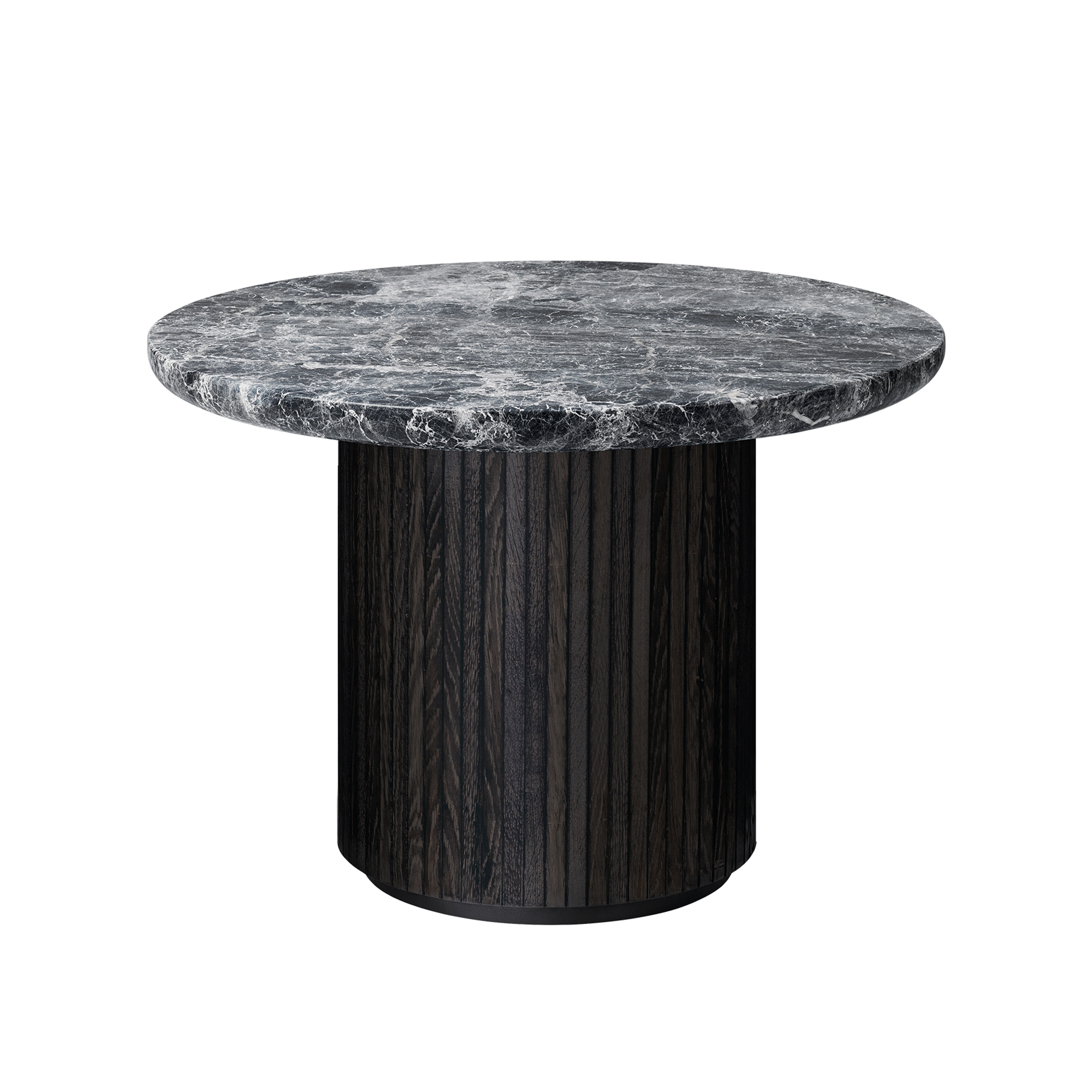 Gubi - Moon Coffee Table Round Ø120 cm - Grey Emperador - Soffbord - Space Copenhagen
