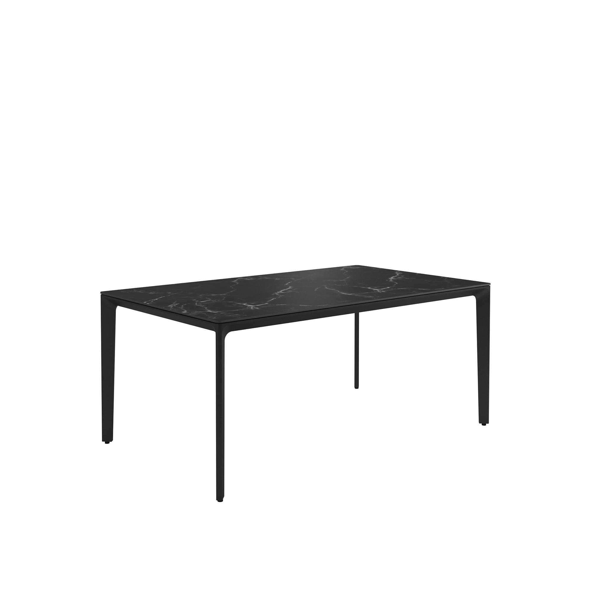 Gloster - Carver 100 x 170 cm Square Dining Table , Nero Ceramic, Frame Meteor - Matbord utomhus - Henrik Pedersen - Svart - Naturmaterial/Metall