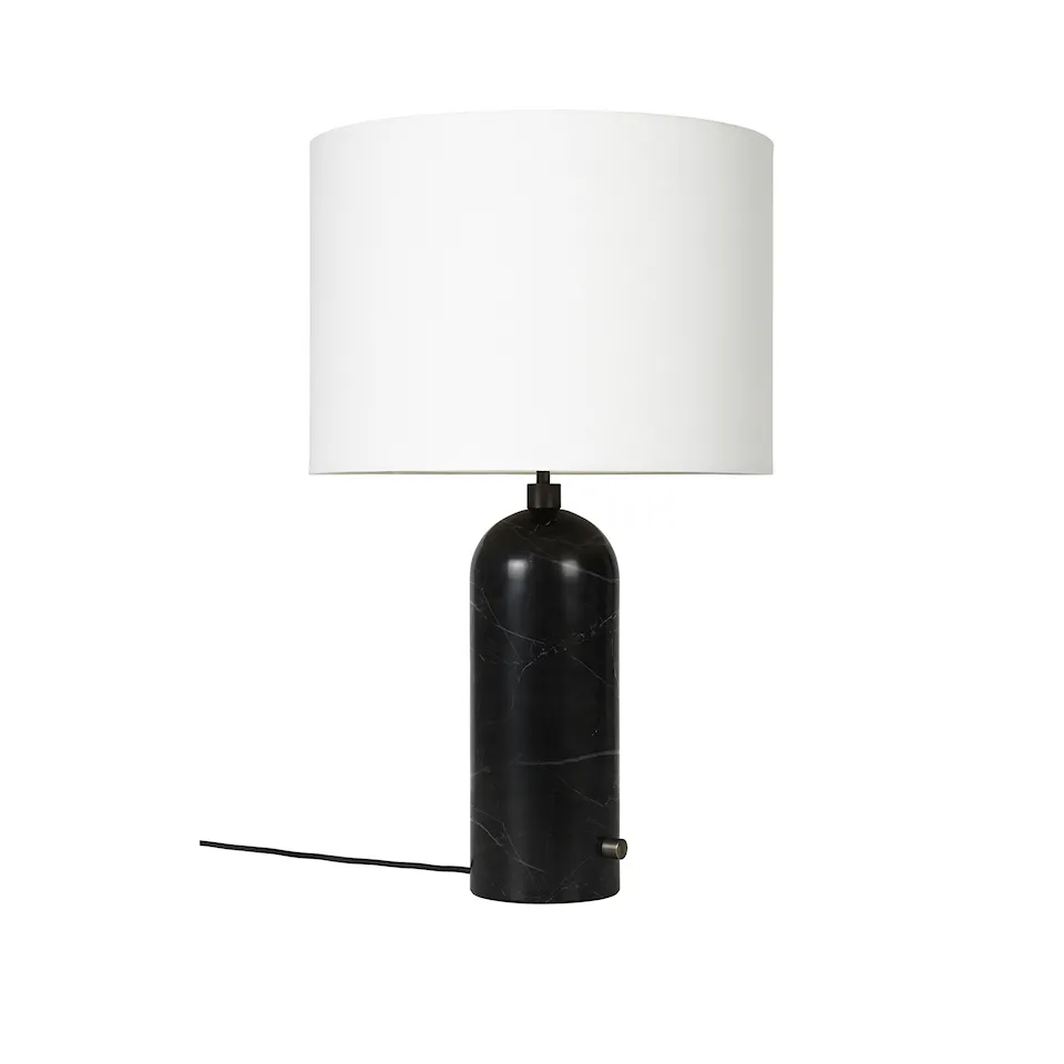Gravity bordslampa large svart marmor