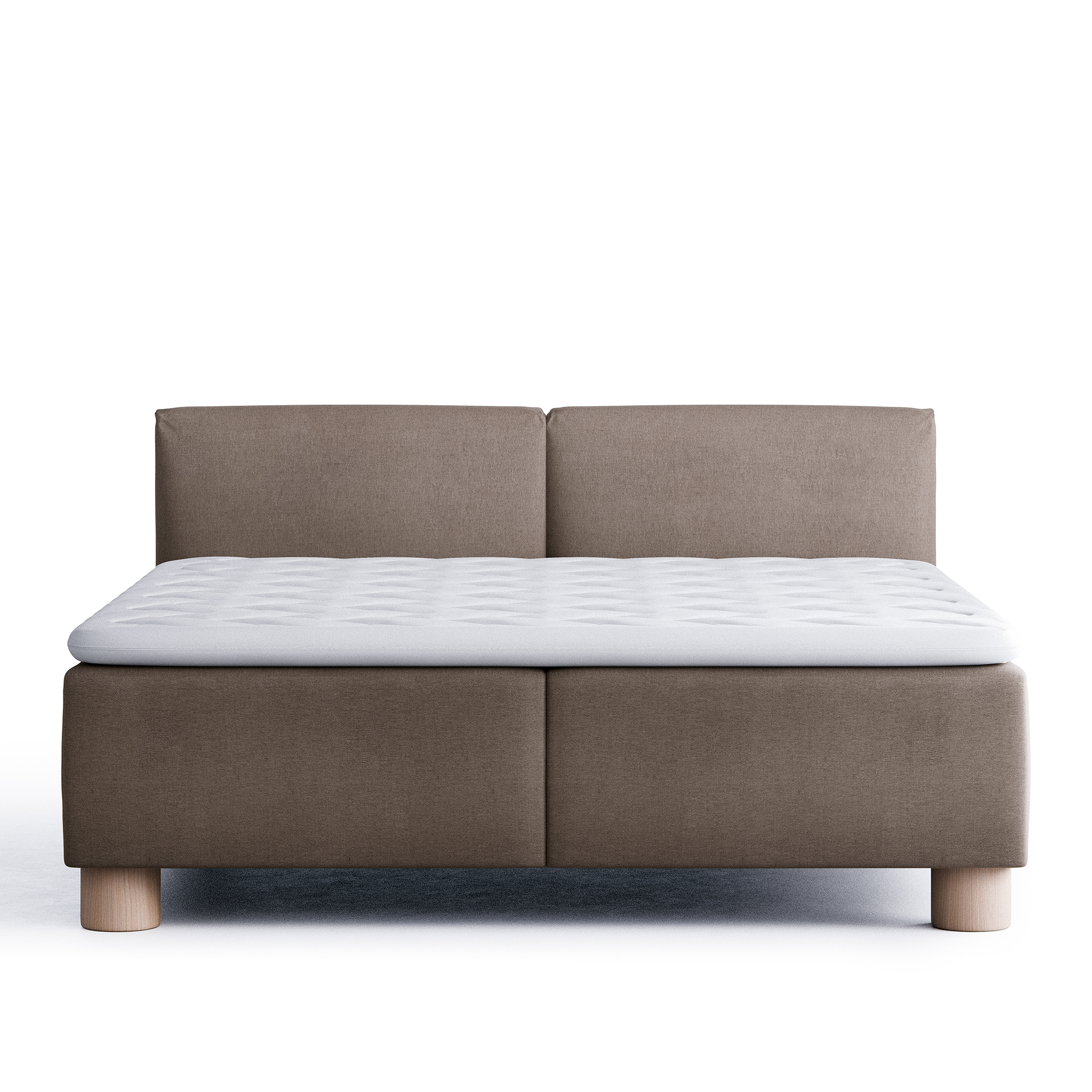 länna möbler - la double bed inc headboard linara lava rock soft light oak - sängar - lotta agaton - brun