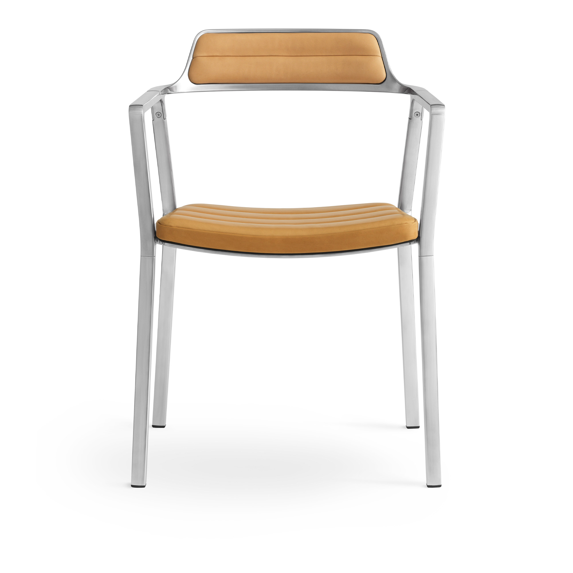 vipp - vipp451 matstol camel 101 läder - matstolar - brun