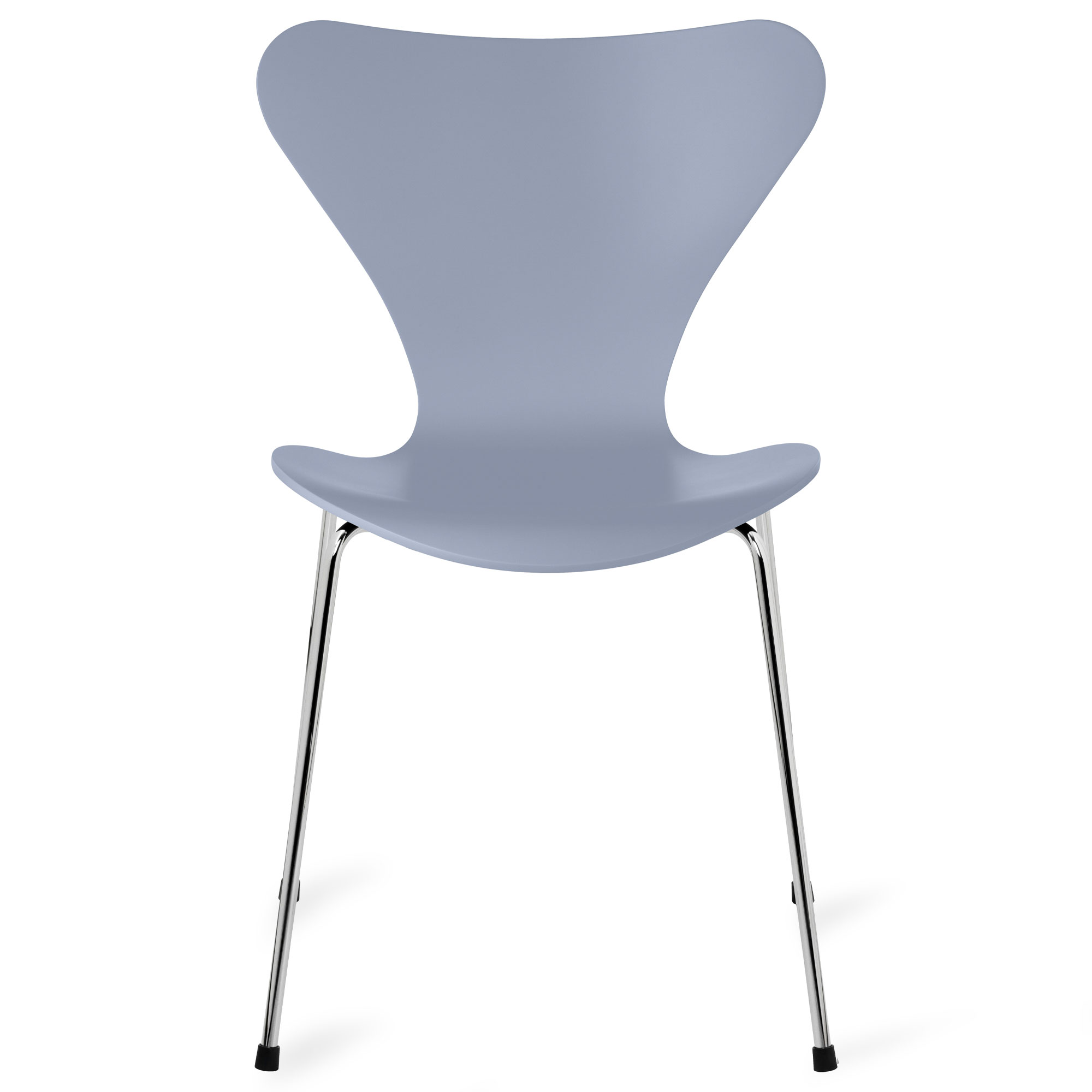 Fritz Hansen - Sjuan 3107 stol lackerad bokfanér chrome / lavender blue - Matstolar - Arne Jacobsen - Blå - Metall/Trä | Möbler - Stolar Och Pallar - Matstolar | Möbelexperten