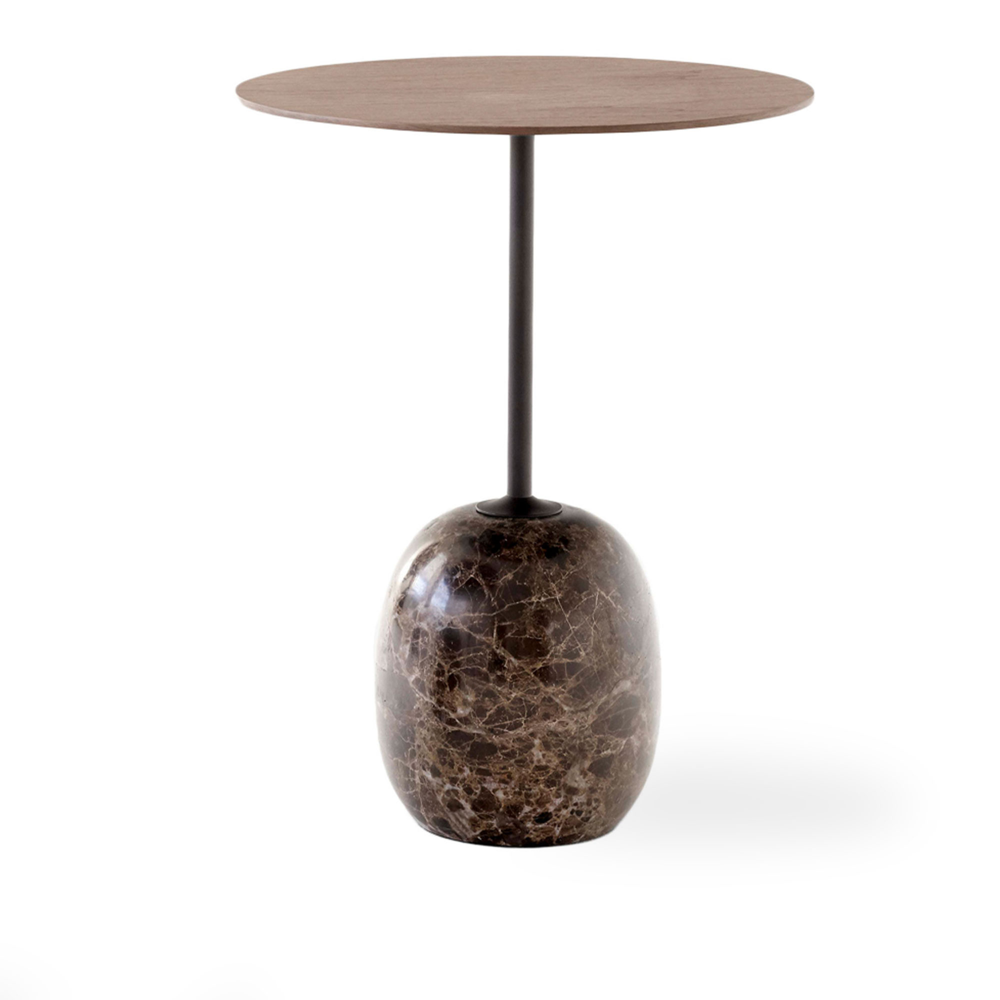 &Tradition - Lato LN8 Lacquered Walnut & Emperador Marble - Sidobord - Luca Nichetto