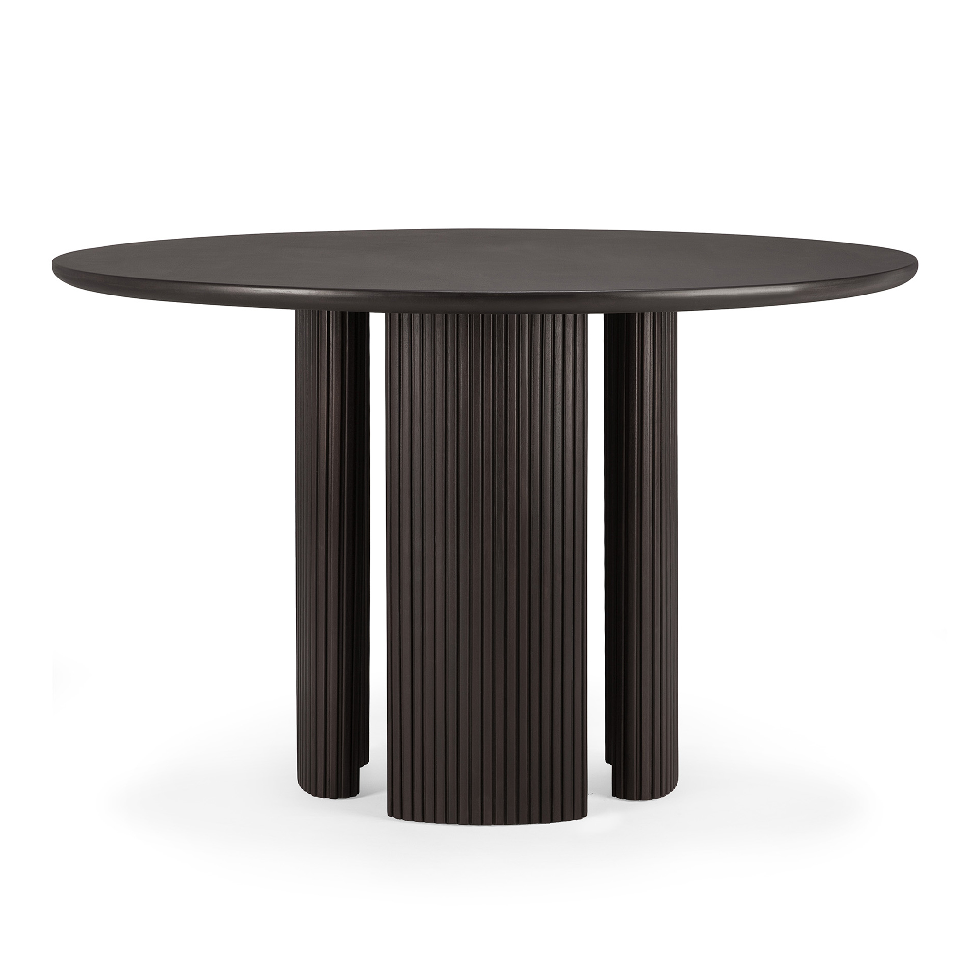 Ethnicraft - Roller Max Dining Table - Varnished Mahogany - Dark Brown - Round -150 x 150 cm - Matbord - Alain Van Havre - Brun - Trä | Möbler - Bord - Matbord | Möbelexperten