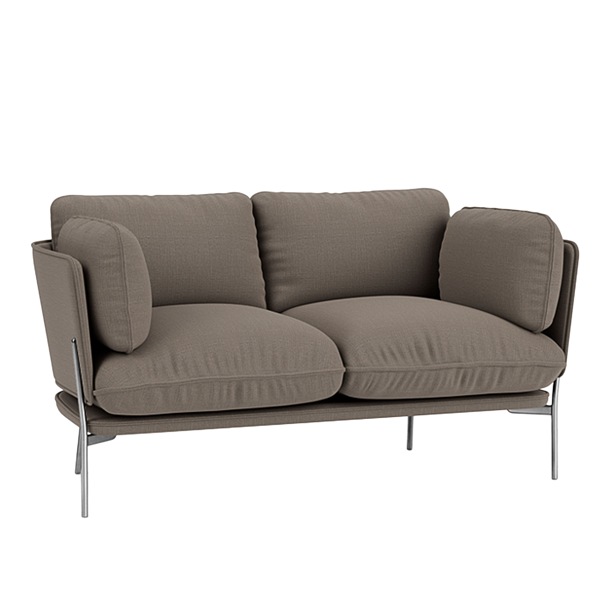 &Tradition - Cloud LN2 - Chrome - Fabric cat.1 - Canvas 2 264 - Soffor - Luca Nichetto