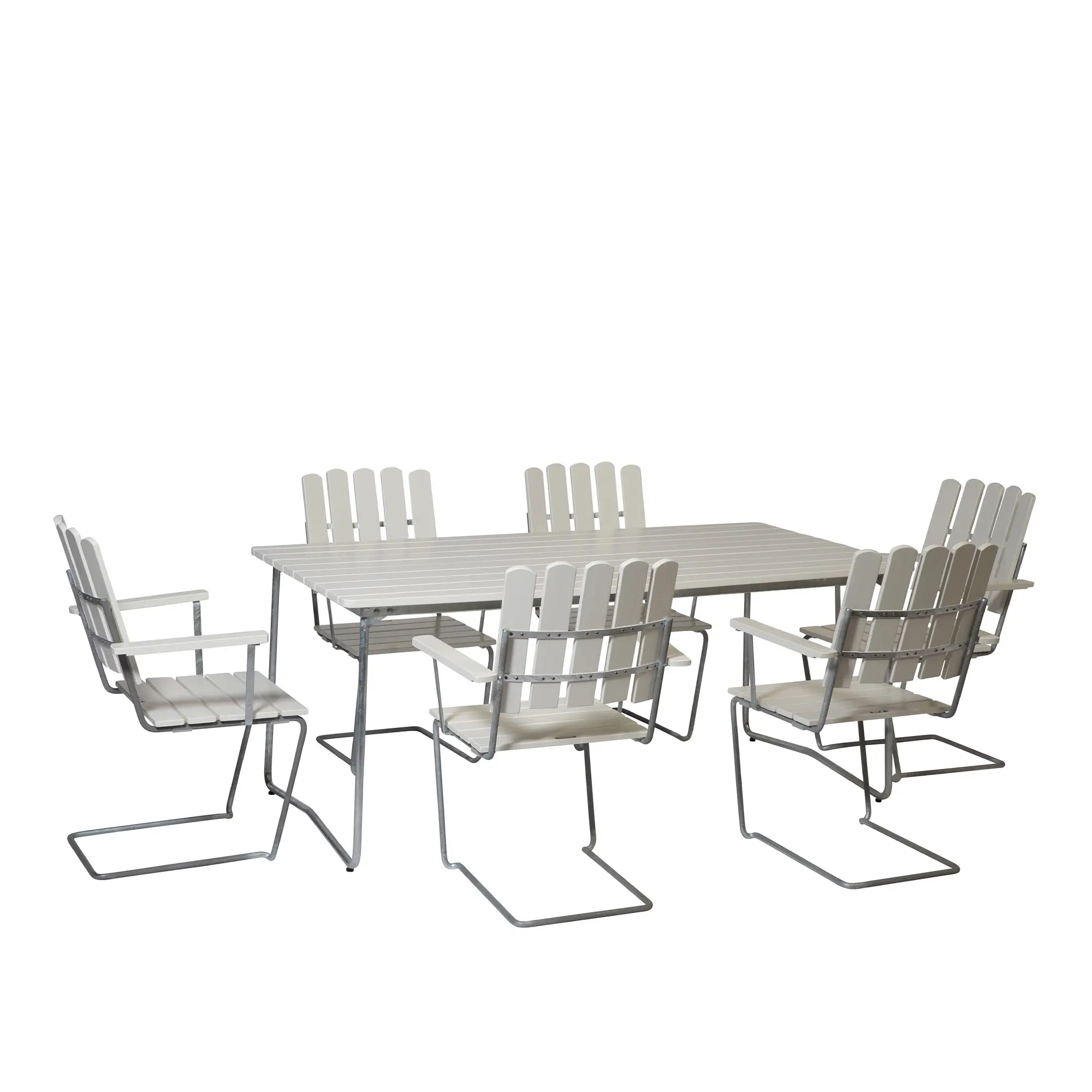 Klassisk serie spisegruppe med bord B31 & 6 lenestoler