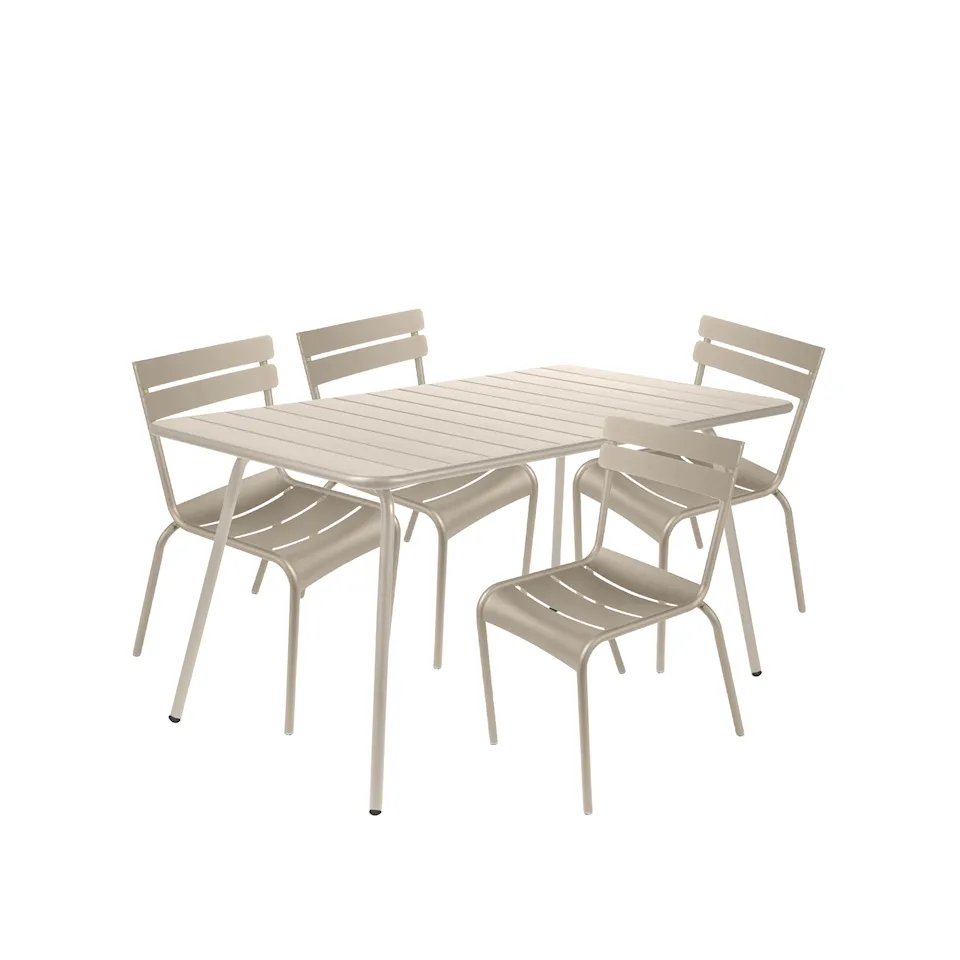 Luxembourg matgrupp bord & 4 stolar