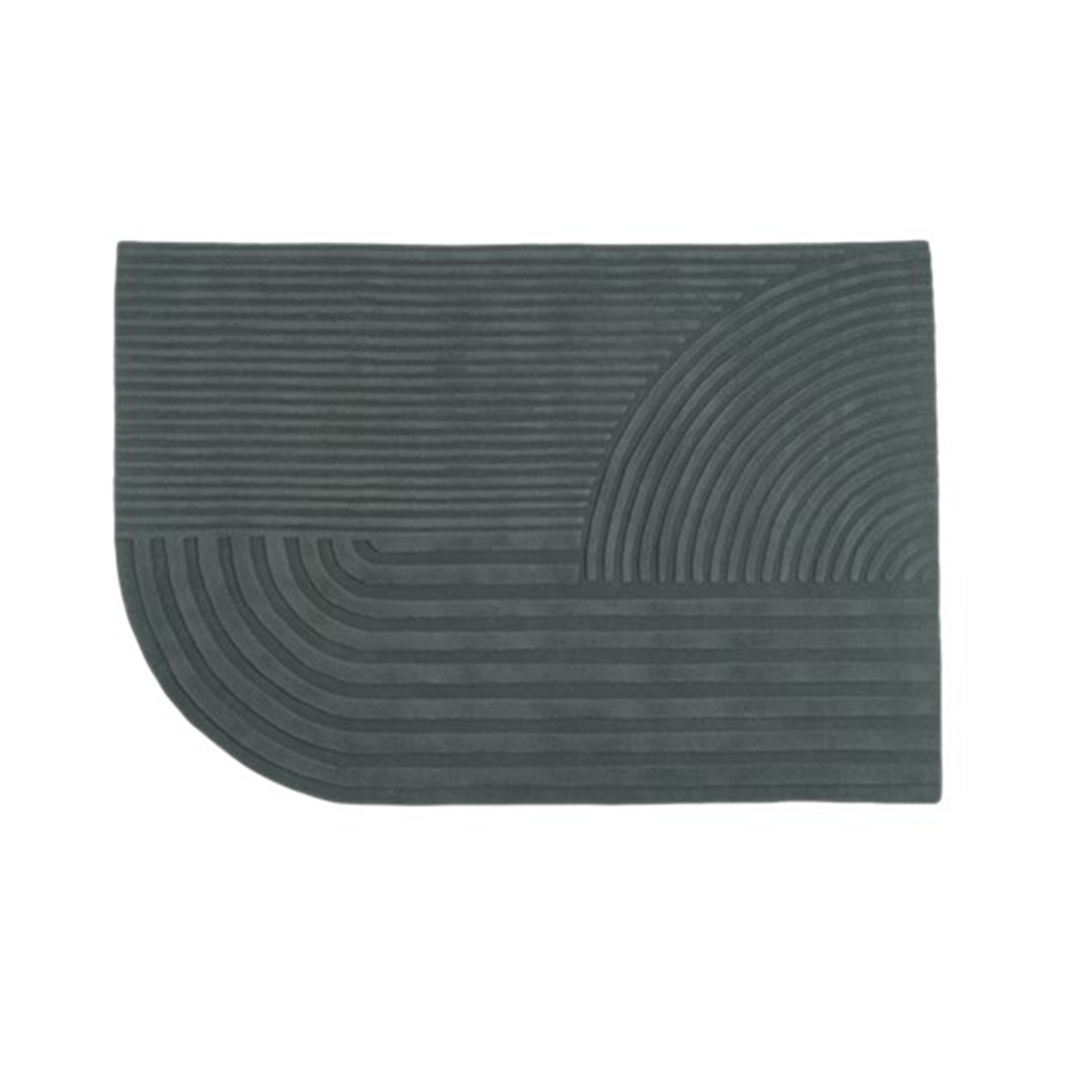 Muuto - Relevo Rug 170 x 240 cm - Dark Green - Ullmattor - Studiopepe - Grön