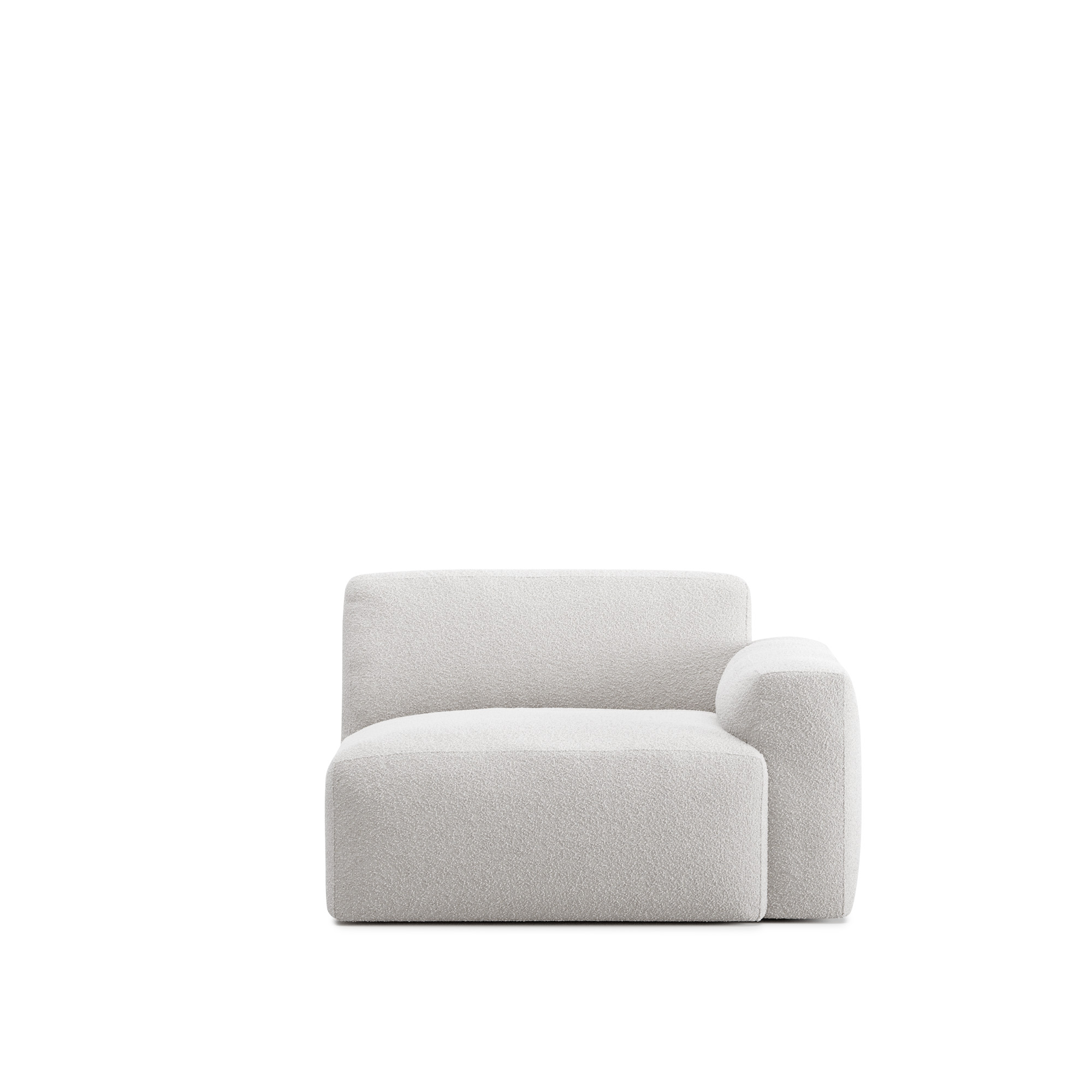 NO GA - Brick Right Module - Ascot White 00 - Soffor - NO GA Studio - Vit - Dun/Metall/Trä/Textilmaterial