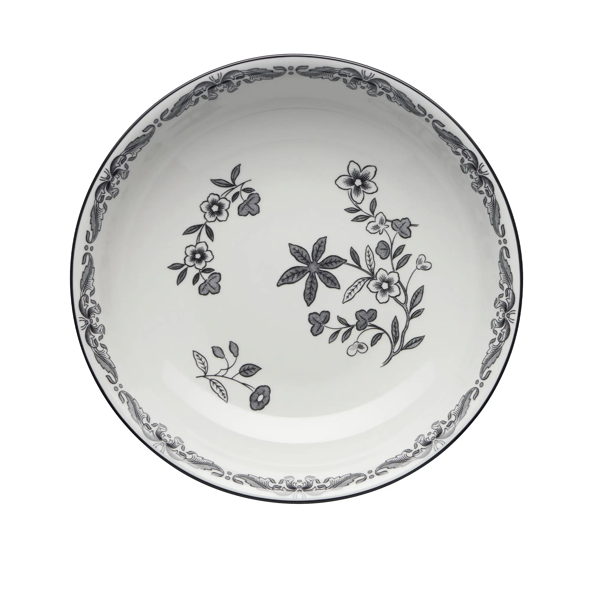 Ostindia Svart Tallrik Djup 22 cm
