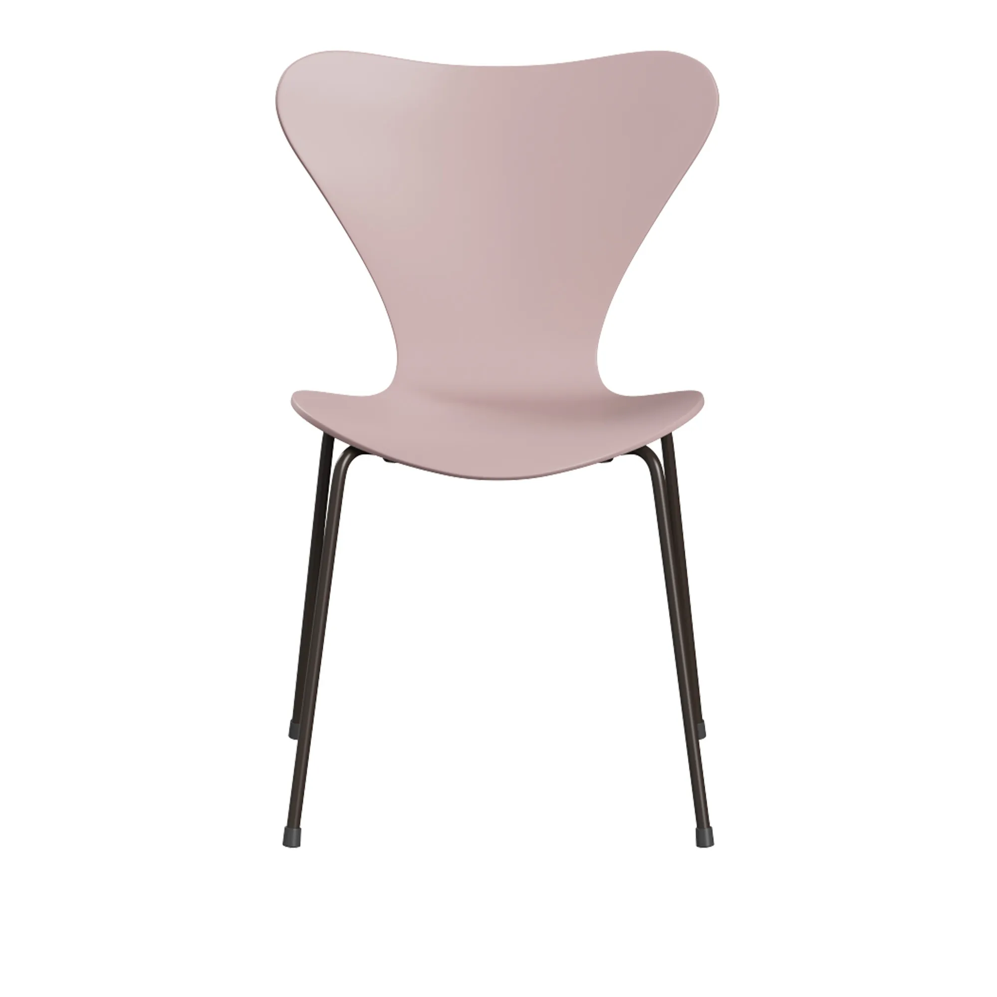 Series 7 stol 3107 bøkfiner stålunderstell brun bronse