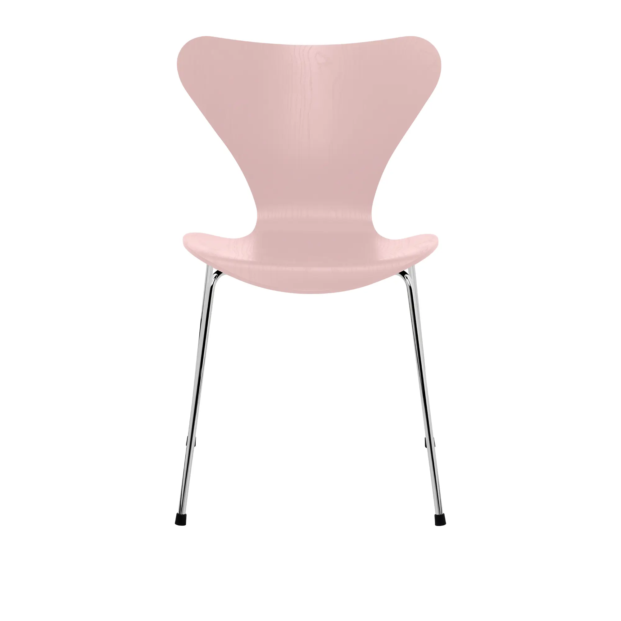 Series 7 stol 3107 farget askfiner stålram krom