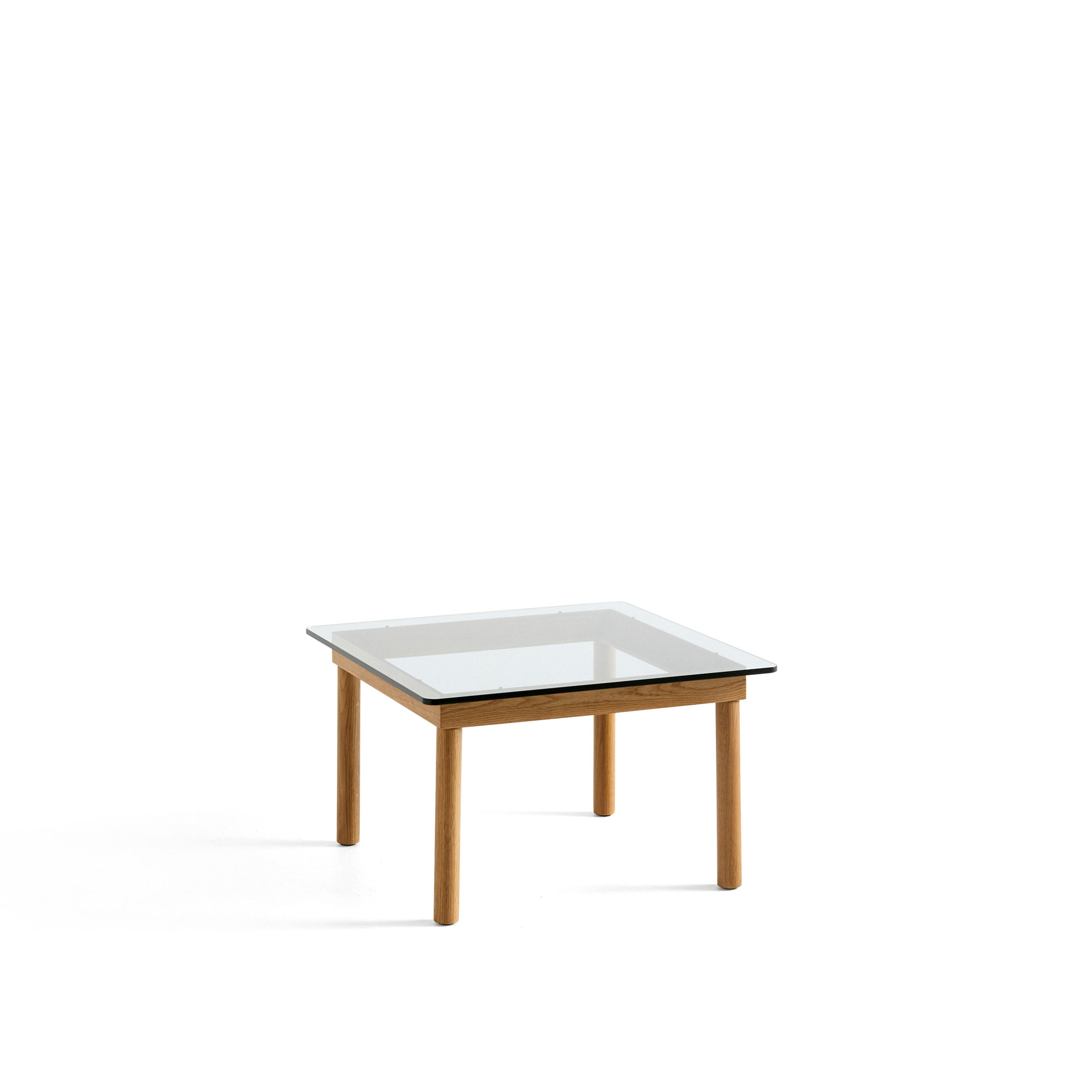 HAY - Kofi Water-Based Lacquered Oak Frame W. Clear Glass Tabletop 60X60 - Soffbord - Martin Solem - Träfärgad - Glas/Trä