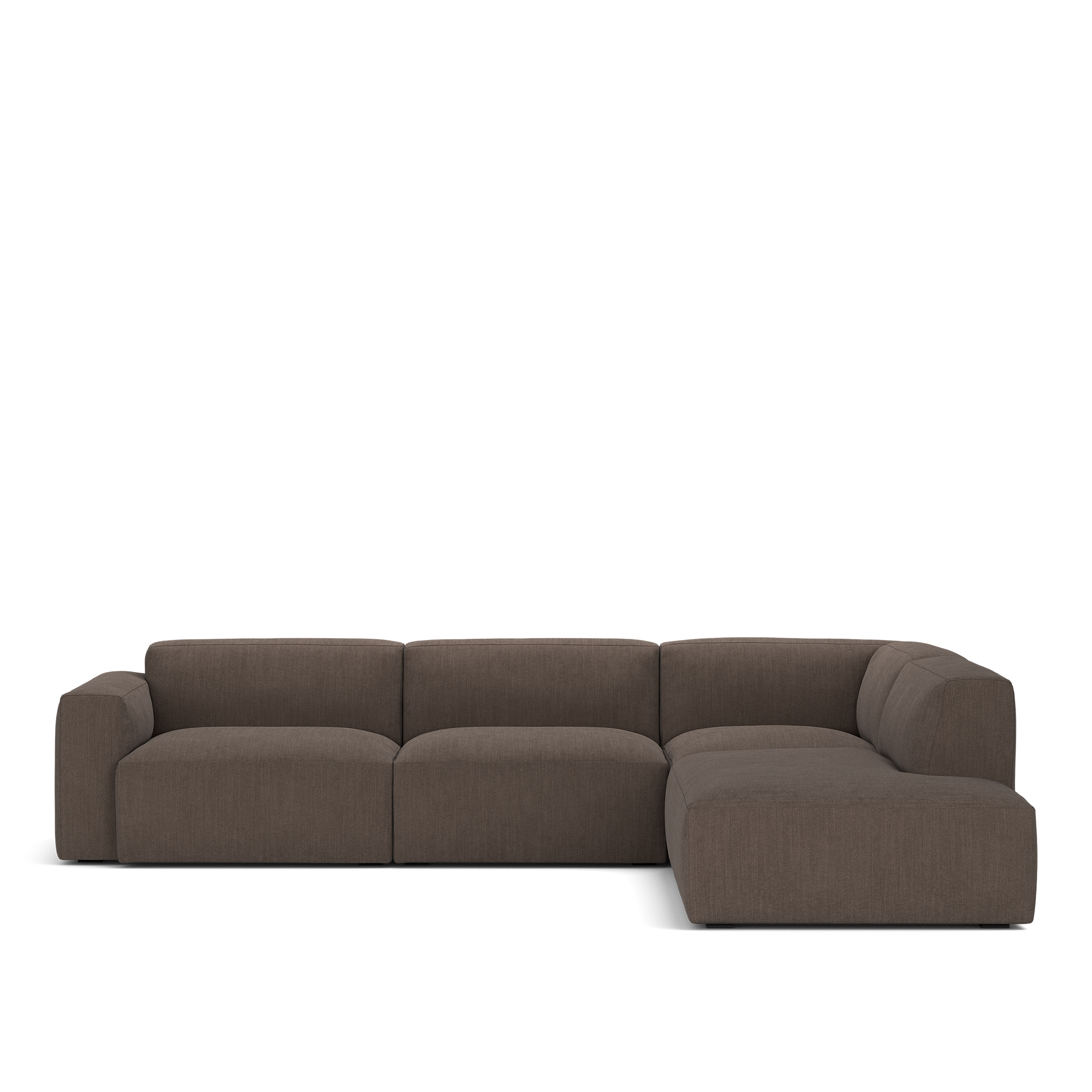 NOGA - Brick 4-Seater Corner Open End Right Shadow Dark Brown Removable Upholstery - Soffor