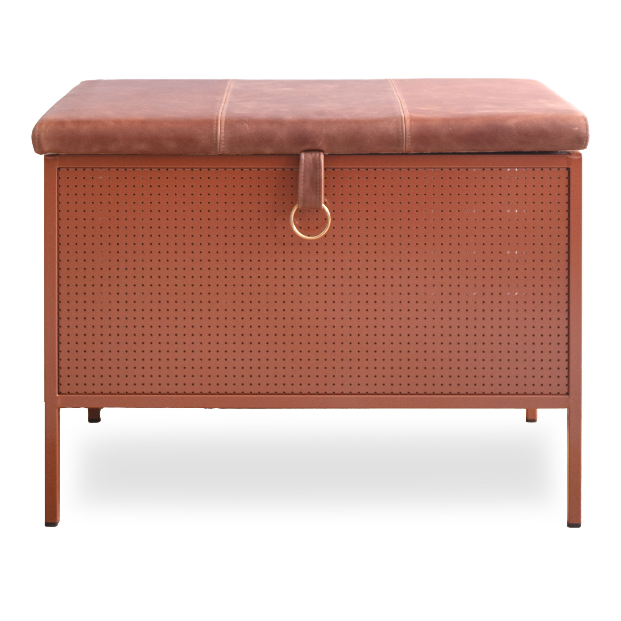 Maze Interior - Frank cinnamon/vintage cognac - TV-bänkar - Louise Hederström - Brun - Läder/Metall | Möbler - Förvaring Och Hyllor - Tv-bänkar | Möbelexperten