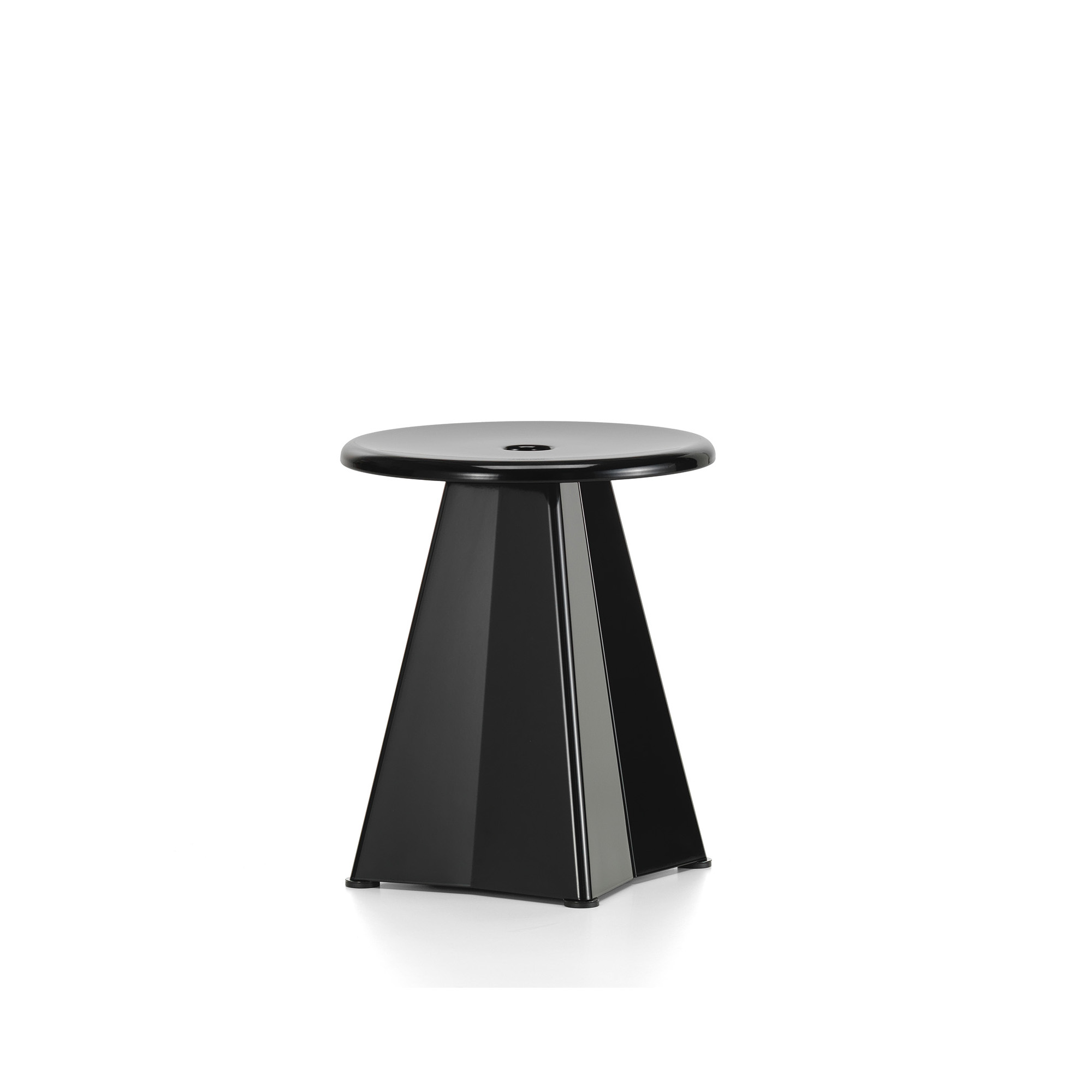 Vitra - Tabouret Métallique / Deep Black - Sittpallar - Jean Prouvé - Svart - Metall
