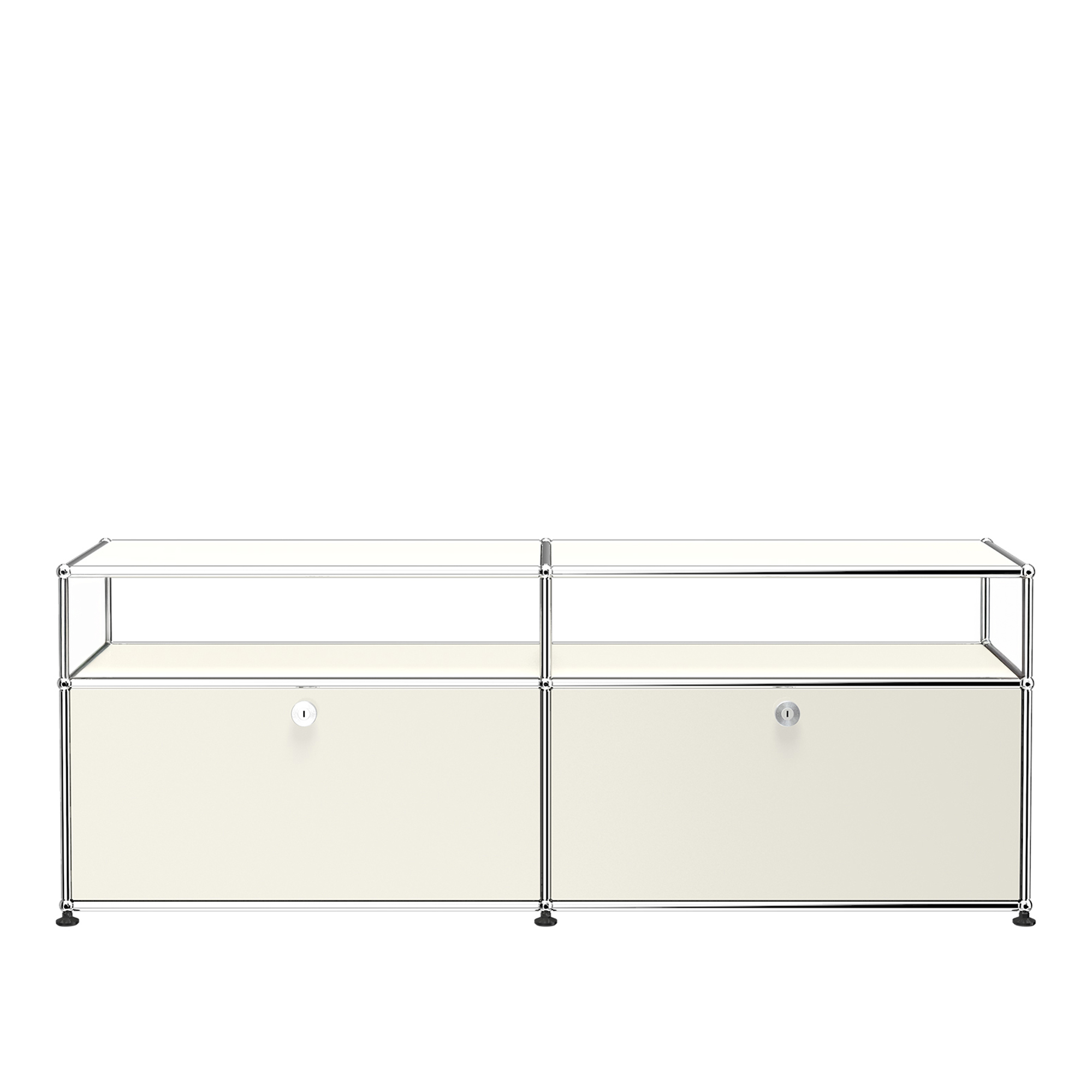 usm - usm haller 42 sideboard pure white - tv-bänkar - fritz haller,paul schärer - vit - metall