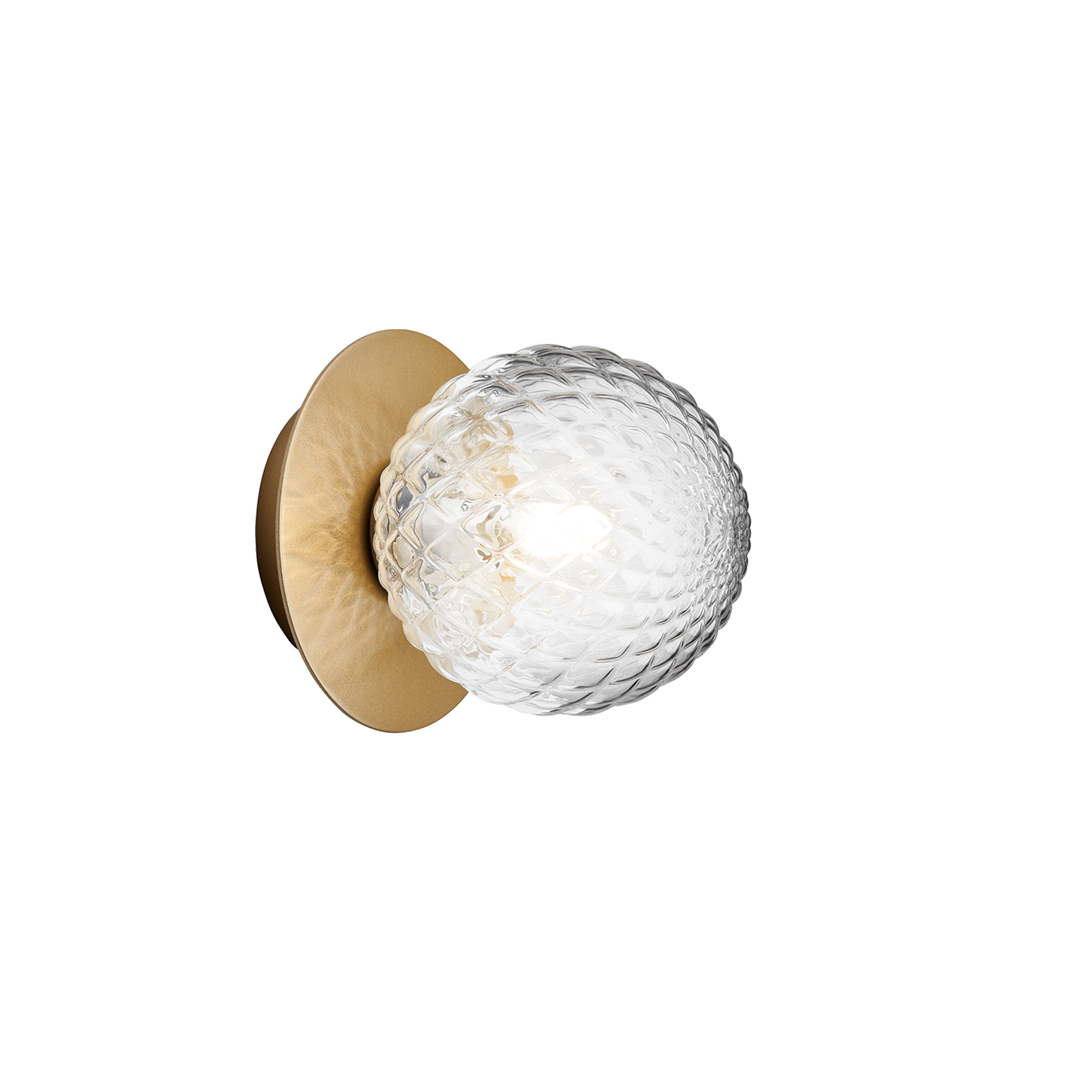 Nuura - Liila 1 wall lamp gold/optic clear - Vägglampor - Sofie Refer - Guld - Glas/Metall