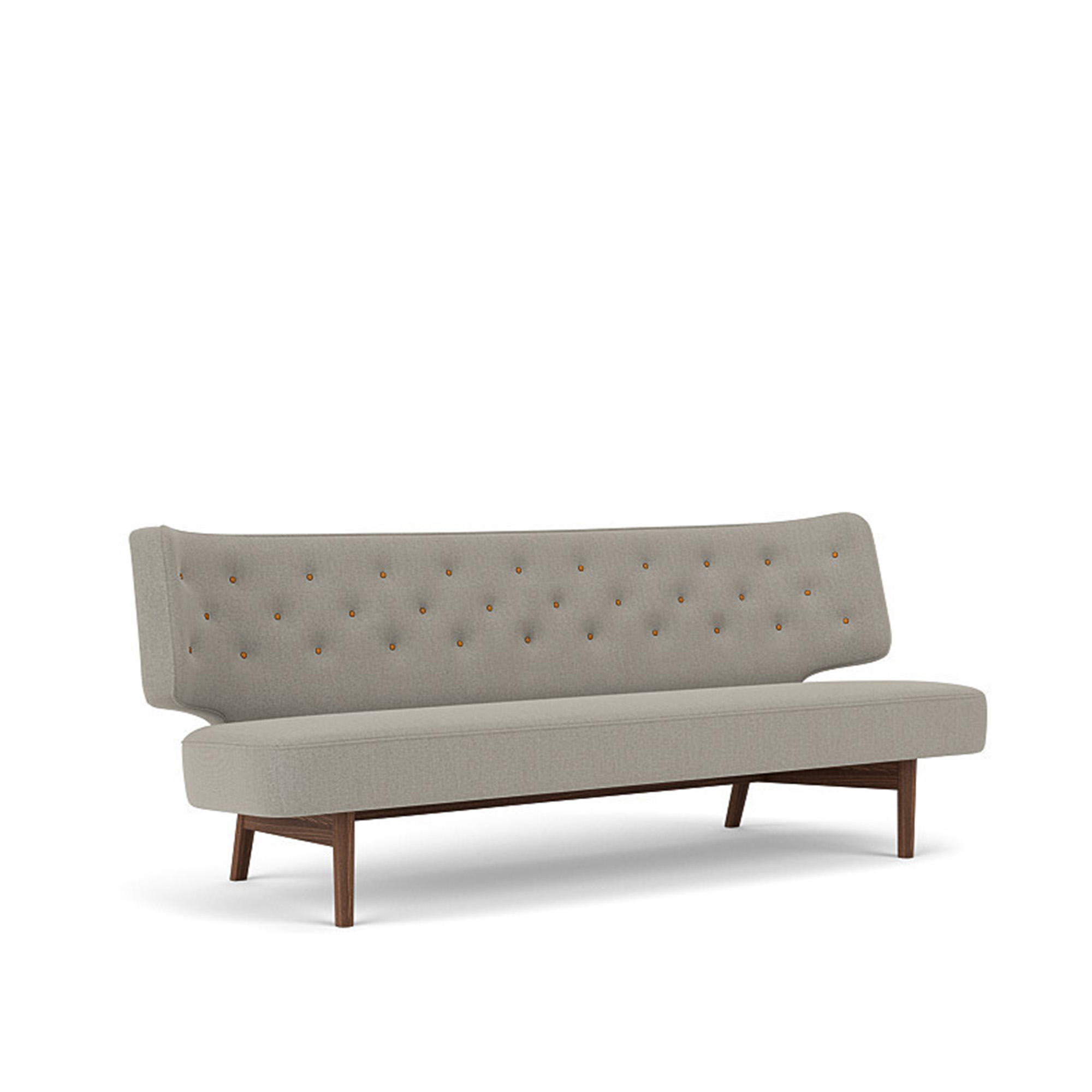 Audo Copenhagen - Radiohus Sofa P2 Walnut / Re-wool 0218 - Soffor - Vilhelm Lauritzen - Beige