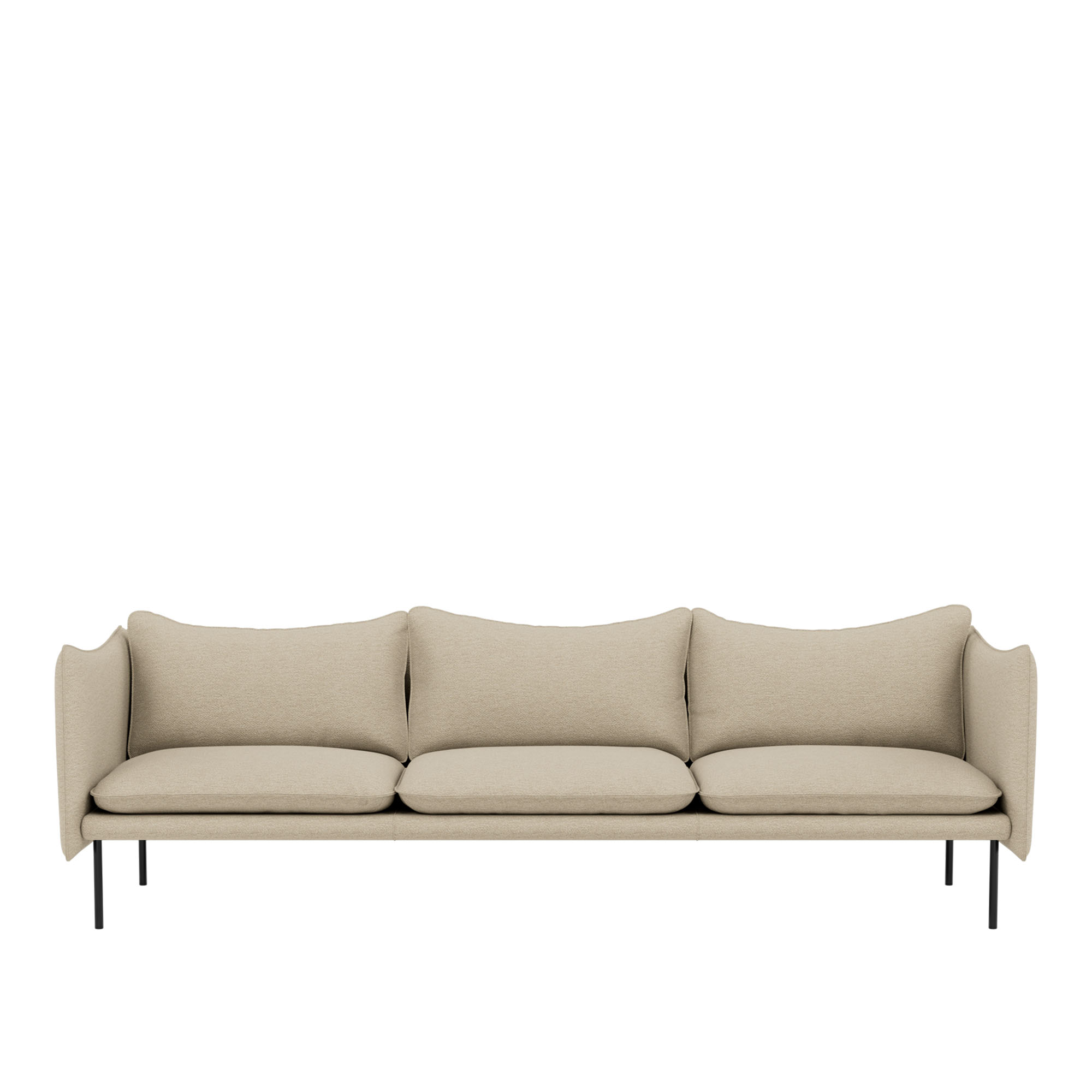 Fogia - Tiki Soffa, 3-sits, Svart Underrede, Tyg, Kat.D Barnum 2 Sand - Soffor - Andreas Engesvik - Beige
