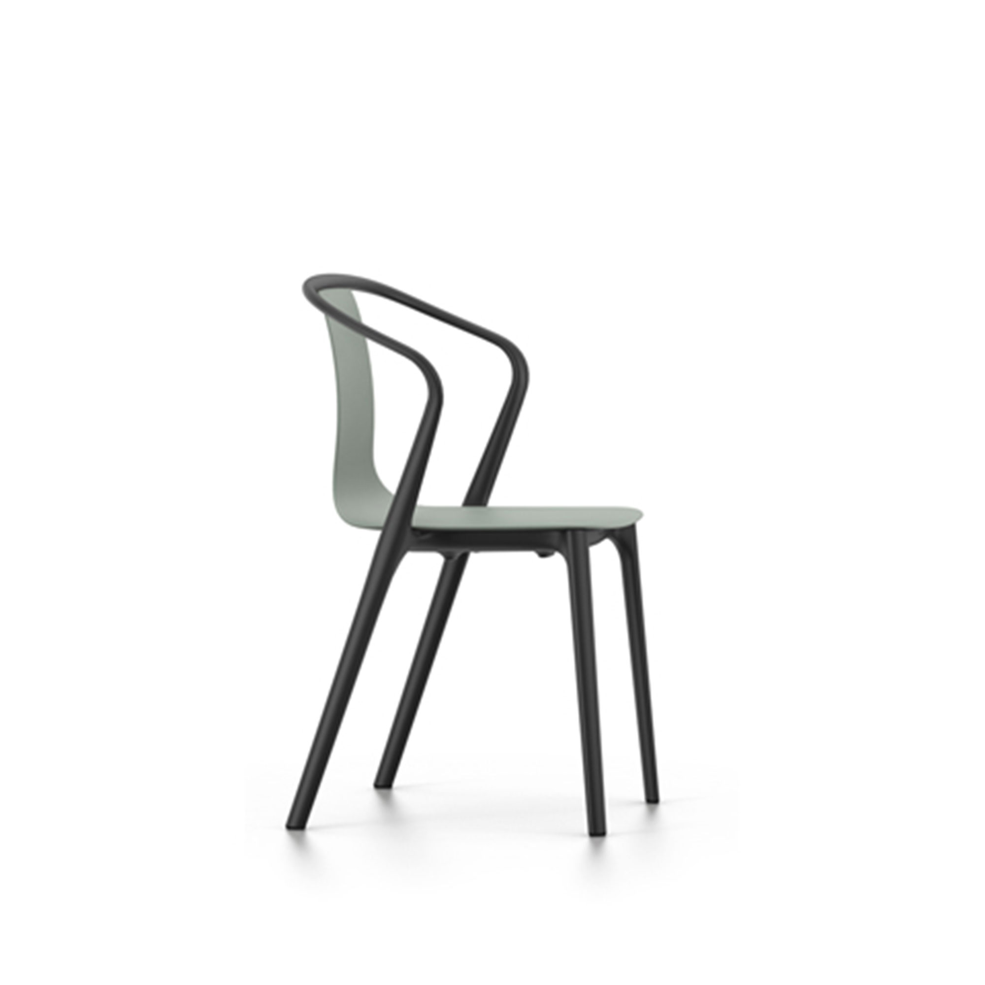 Vitra - Belleville - Armchair, Plastskal, Mass Grey - Matstolar - Ronan & Erwan Bouroullec - Grå - Metall/Plast