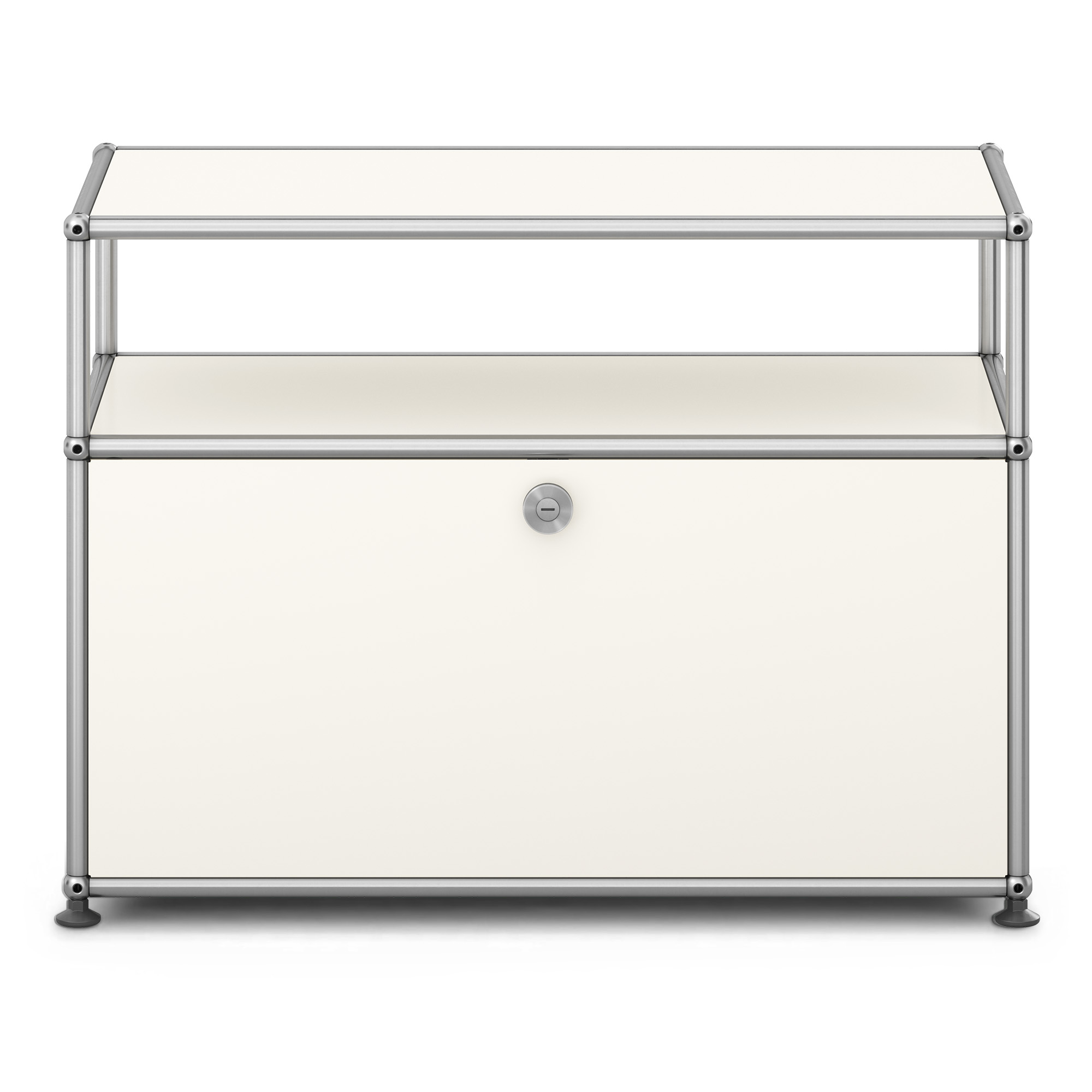 USM - USM Haller Occasional Furniture O1 Pure White - Sidobord - Fritz Haller & Paul Schärer - Vit - Metall | Möbler - Bord - Sidobord | Möbelexperten