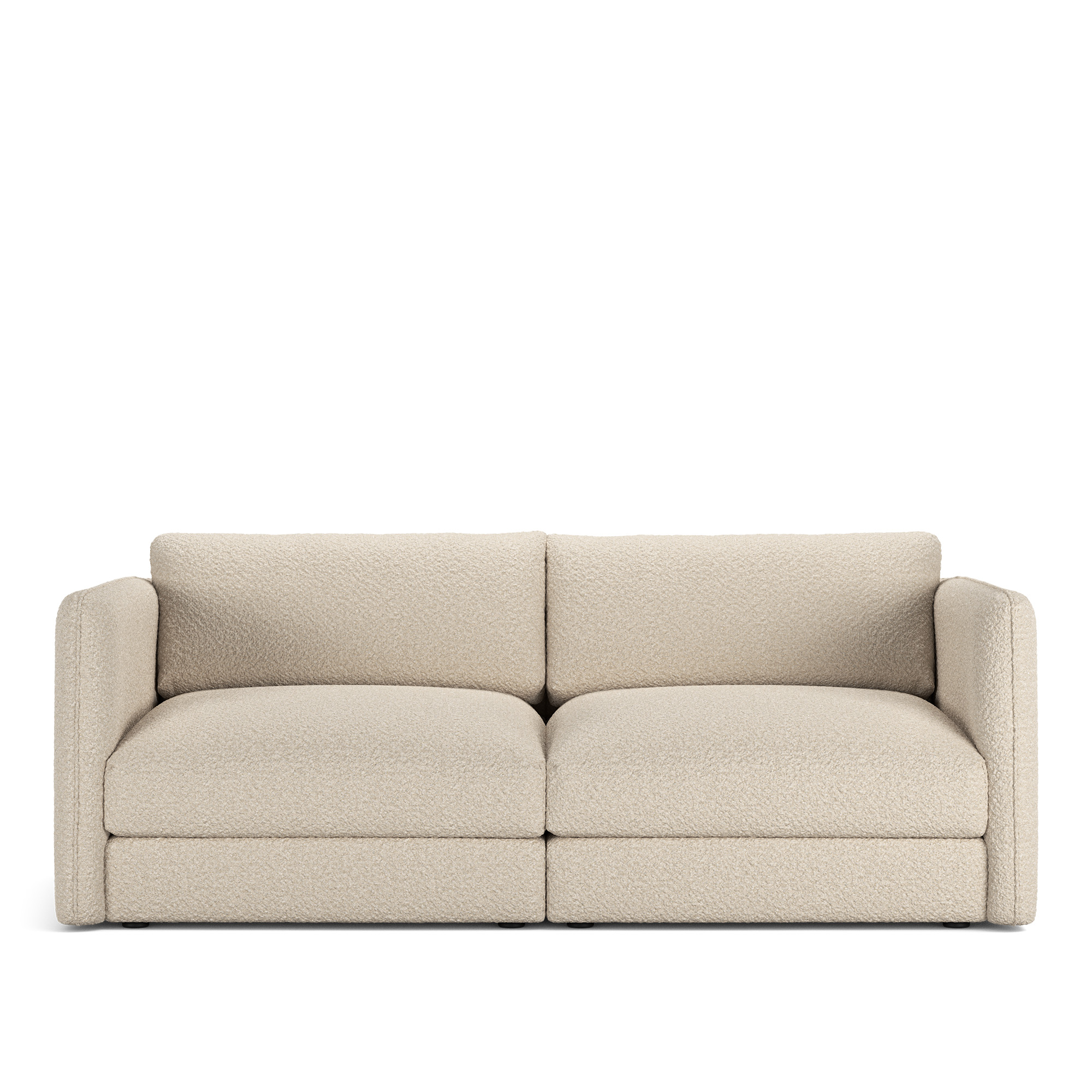 NOGA - Pavarotti 2-Seater, Fixed Cover, Cushion Variant 03, Ascot White - Soffor - Vit