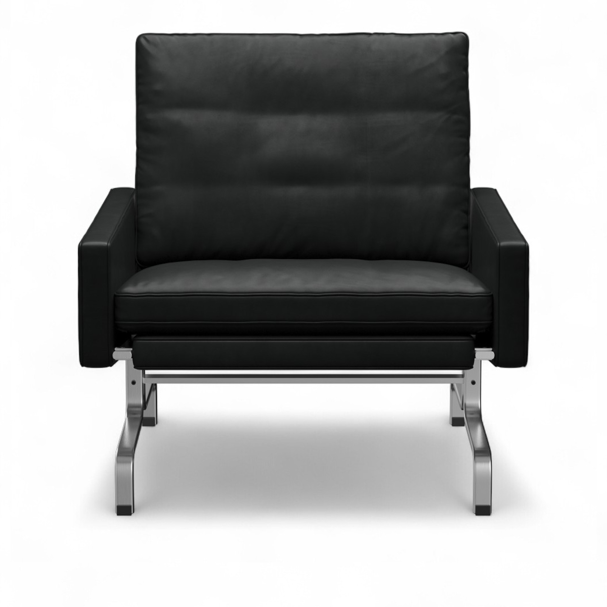 Fritz Hansen - PK31, Läder, Grace Black - Fåtöljer - Poul Kjærholm - Svart - Läder/Metall | Möbler - Fåtöljer Och Puffar - Fåtöljer | Möbelexperten