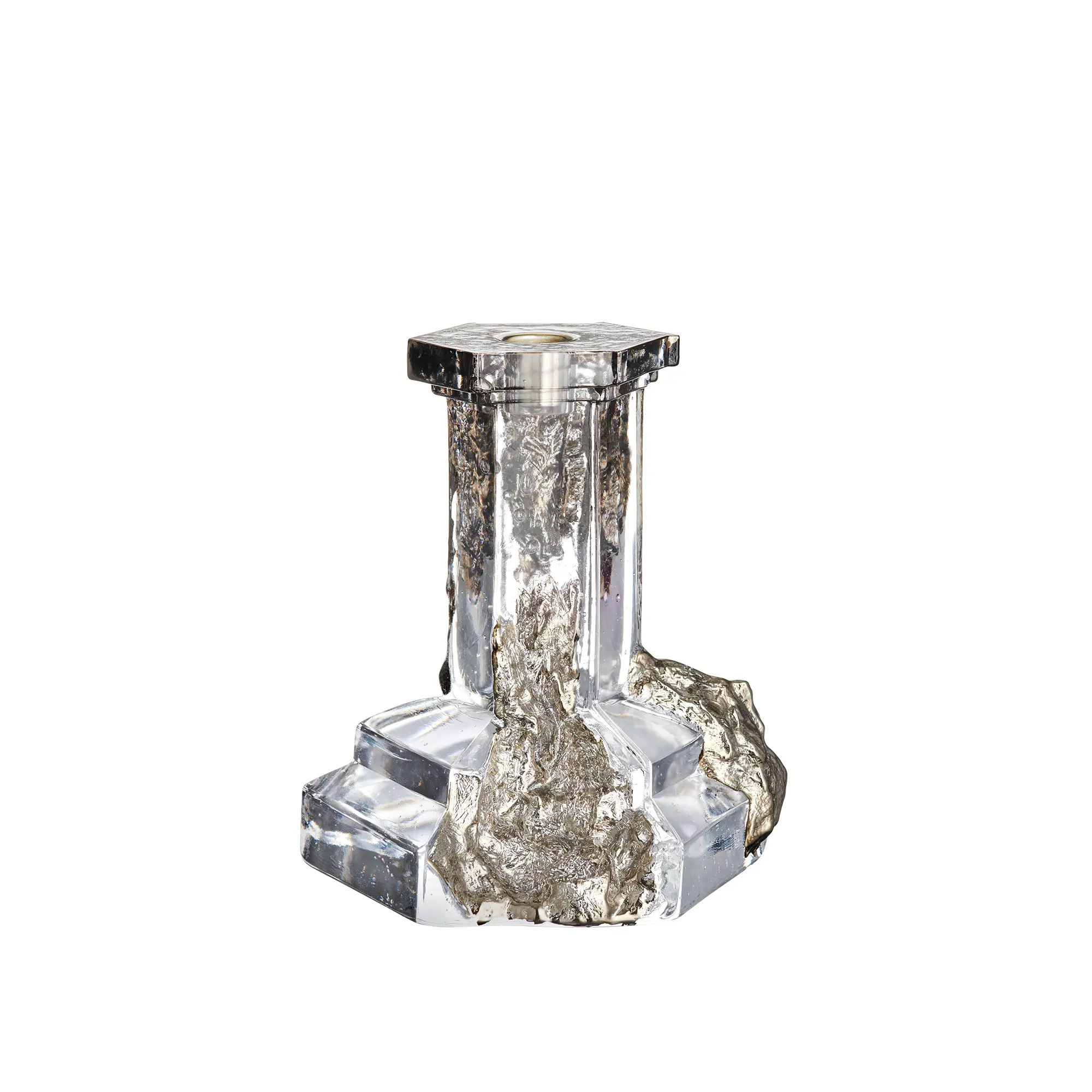 Rocky Baroque Candlestick Glossy Glaze