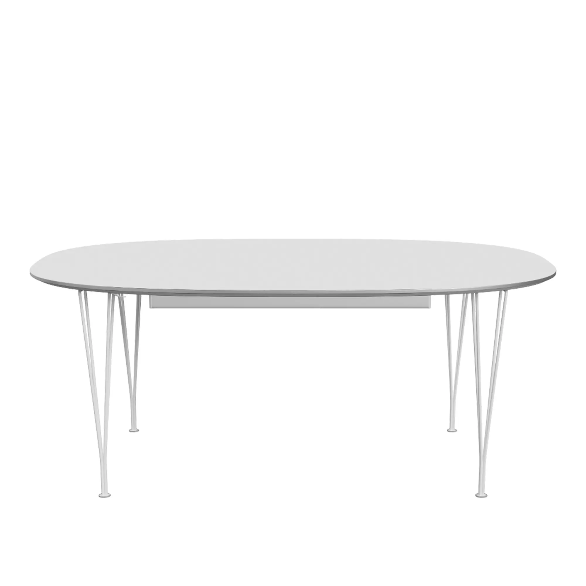 B619 Superellips utdragbart matbord 180–300 x 120 cm White