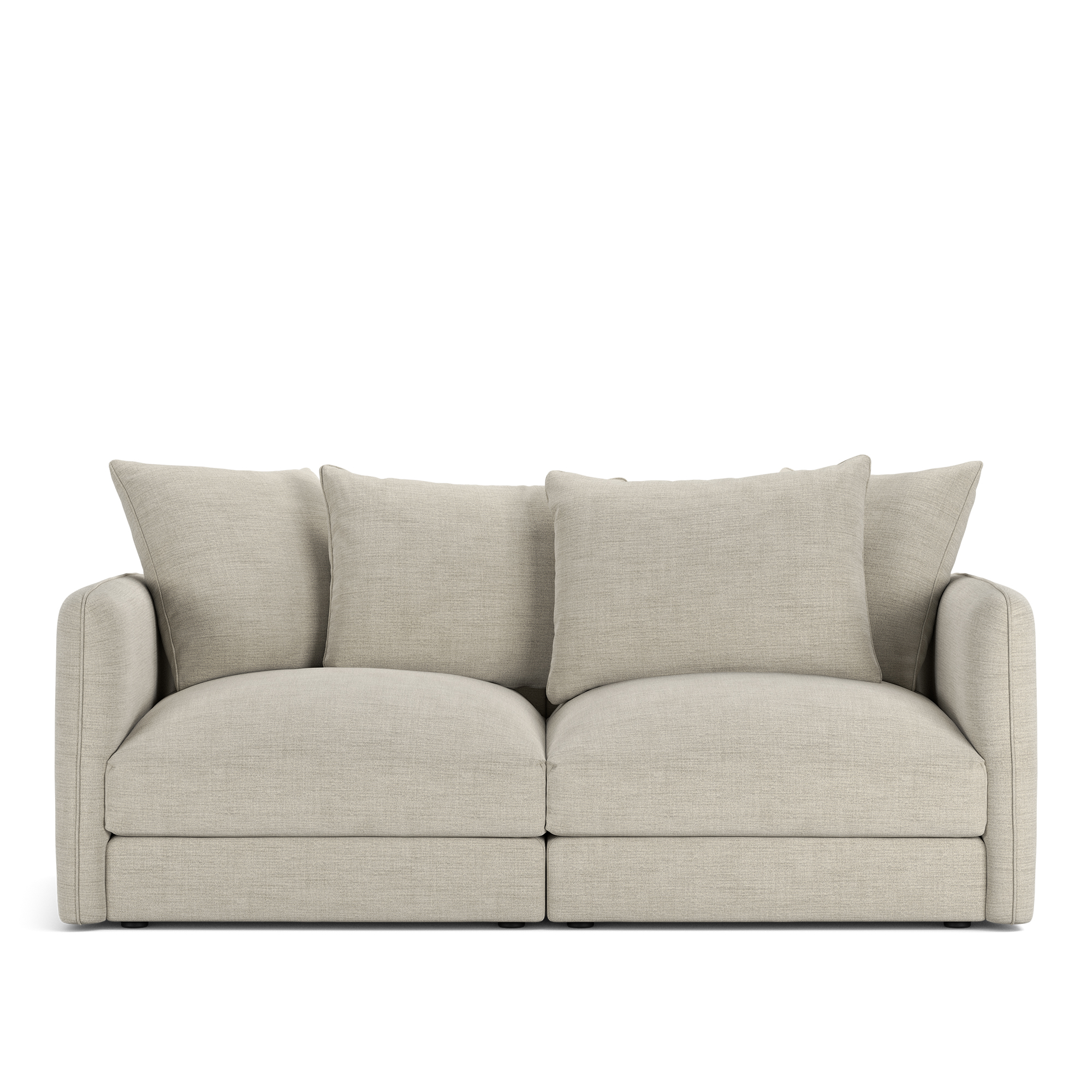 NOGA - Pavarotti 2-Seater Sienna 102 Fixed Upholstery - Soffor - Dun/Metall/Tr&auml;/Skum
