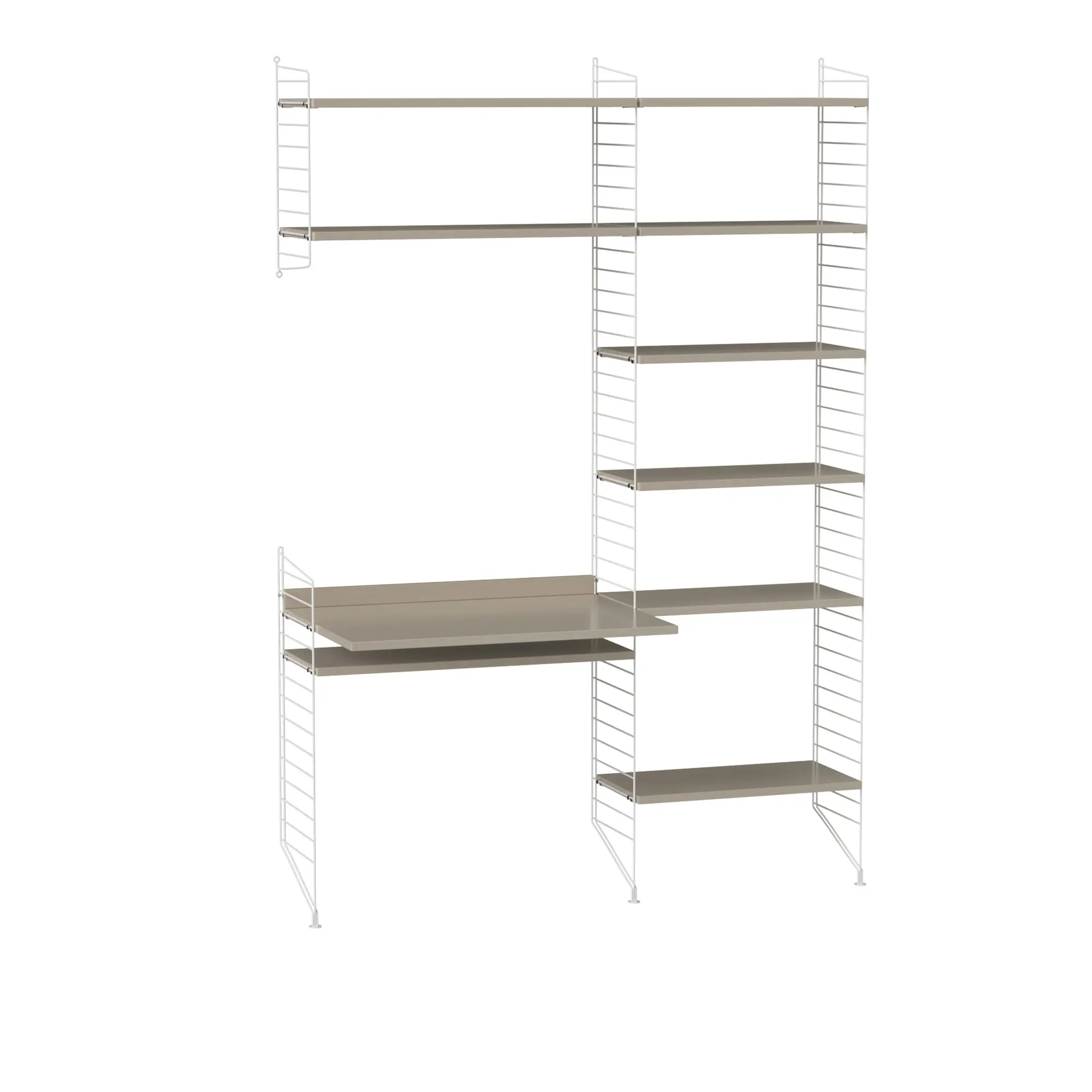 Kontor hyllesystem G beige/hvit