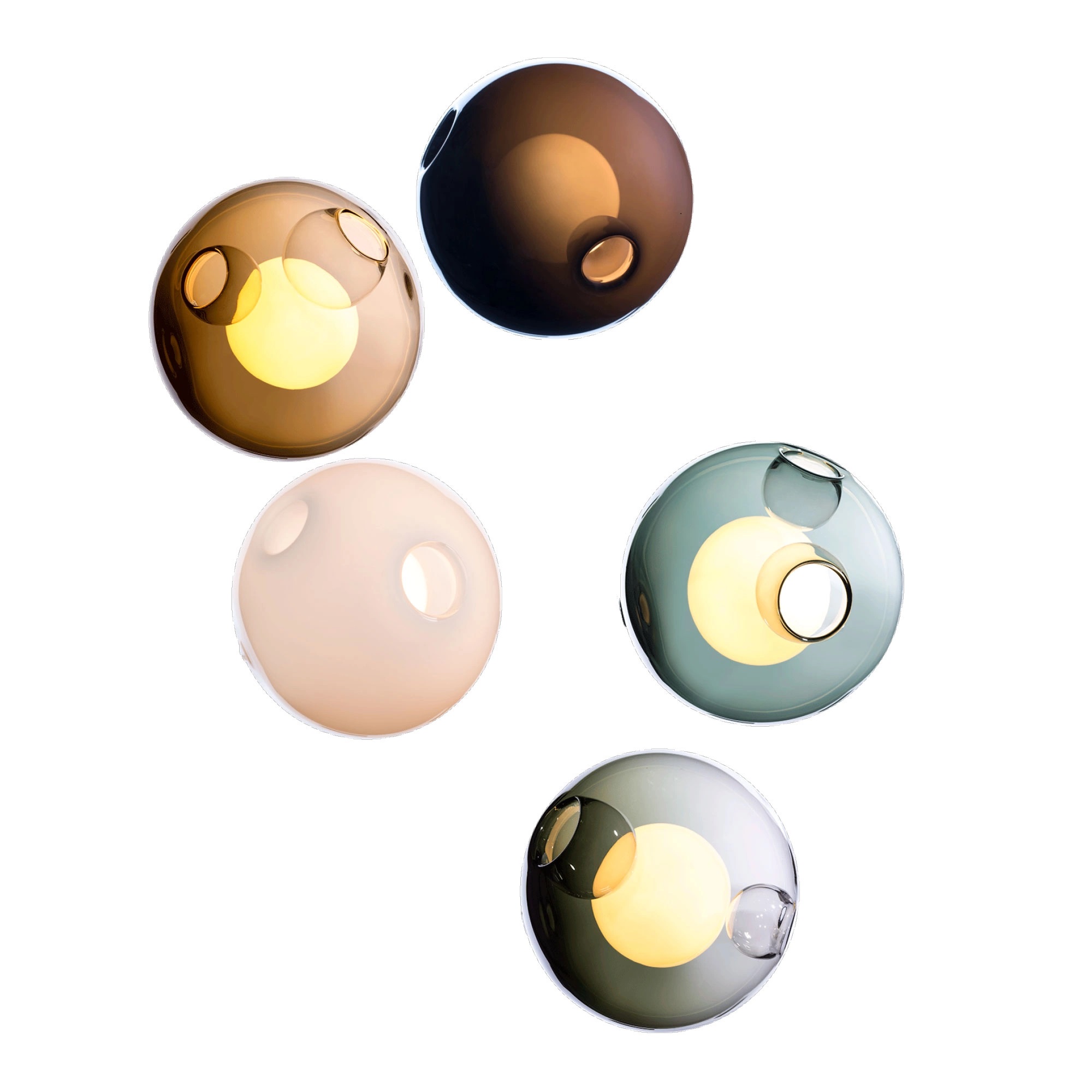 Bocci - 28.5 Random, Multi - 06 Xenon - Pendellampor - Omer Arbel - Flerfärgad