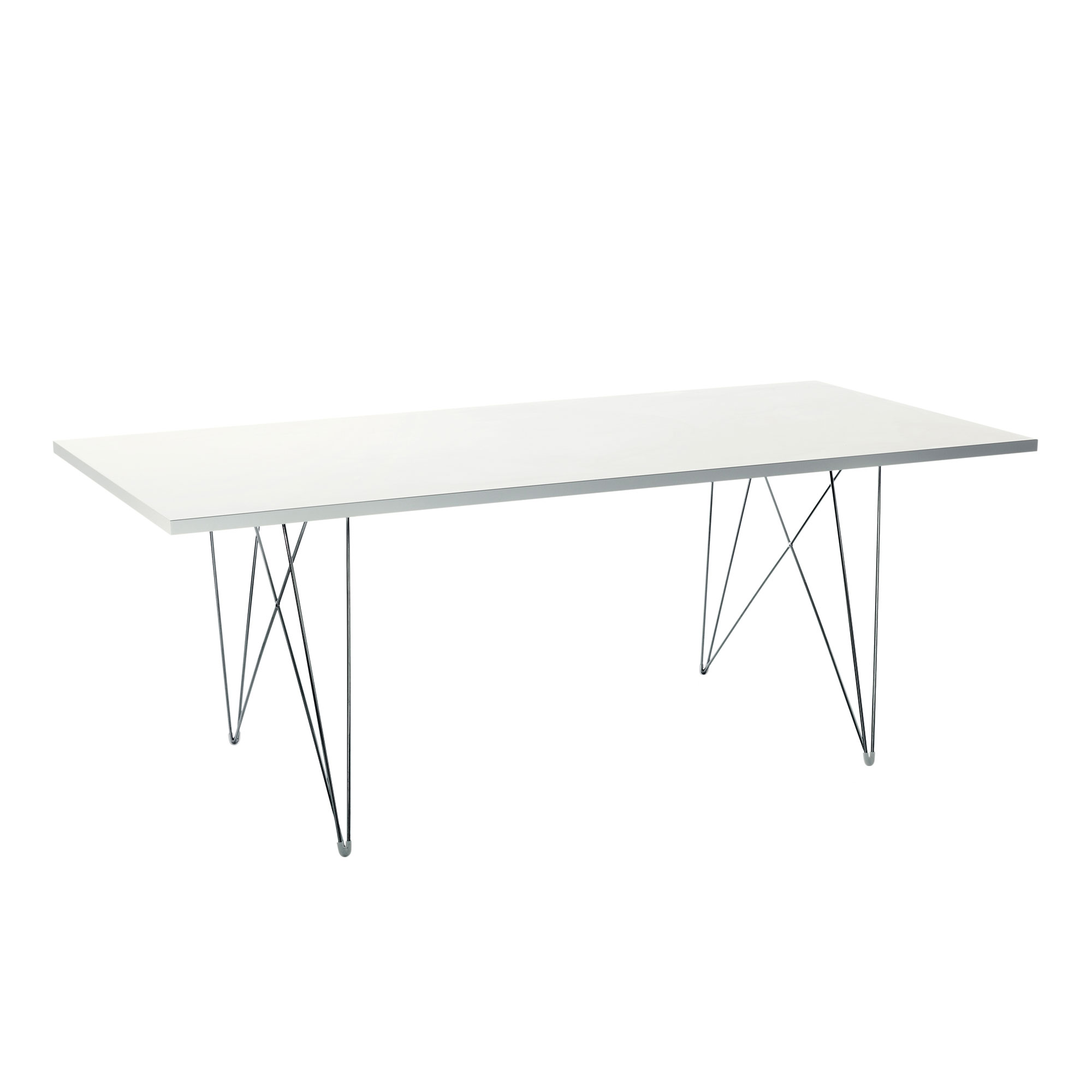 Magis - XZ3 Rectangular Krom/Vit - Matbord - Silver,Vit - MDF/Metall