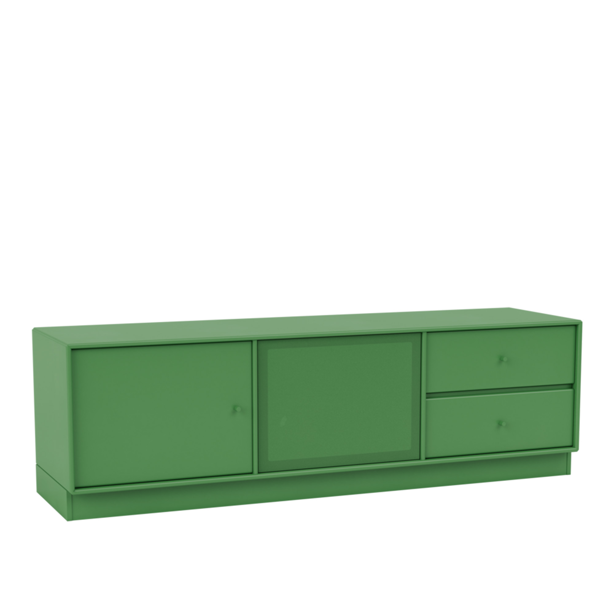 montana - octave vi tv bench 152-parsley 07 plinth 7 cm - tv-bänkar - peter j. lassen - grön - trä